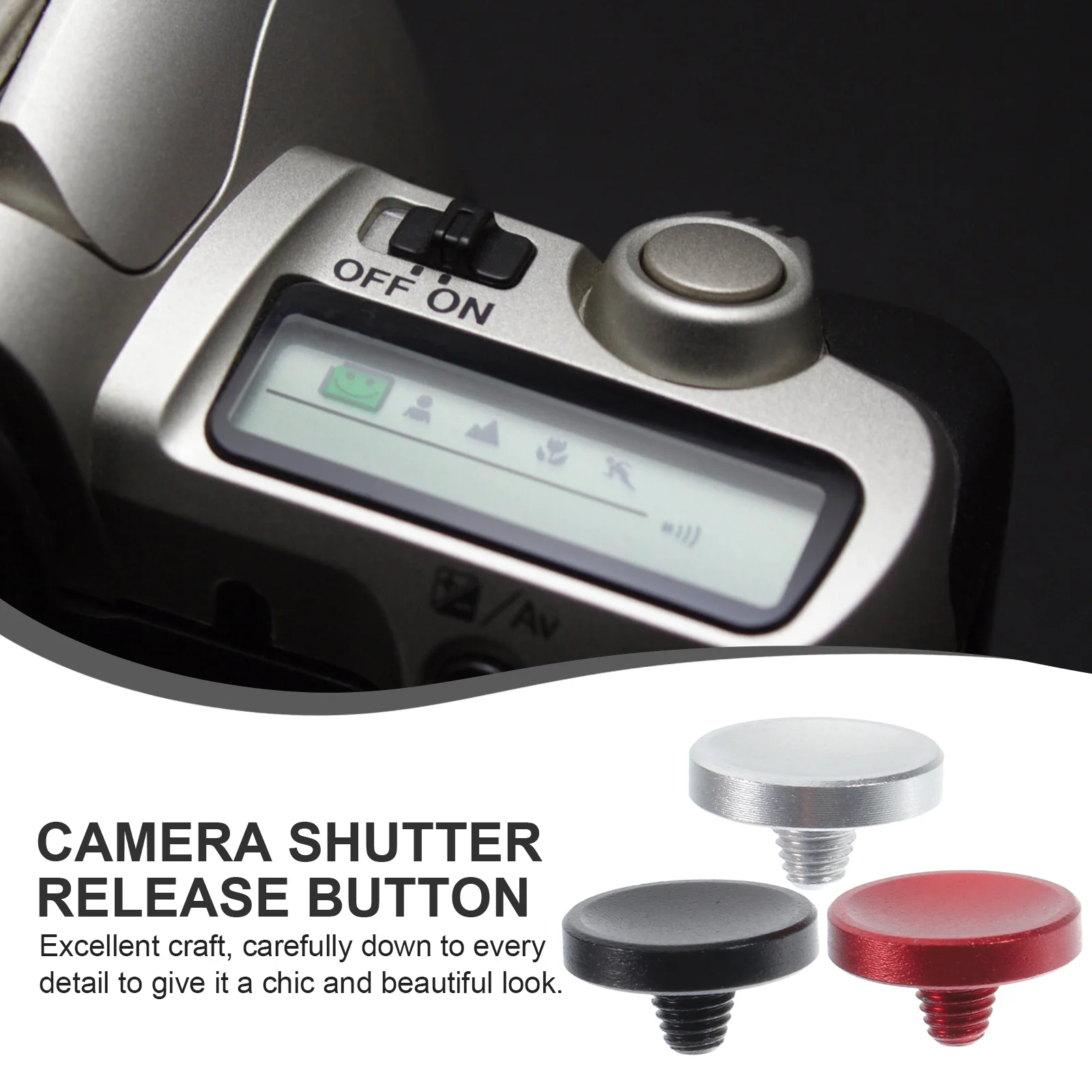 3pcs Camera Shutter Button Soft Release Aluminum Alloy Durable Lightweight Compatible Most Models Easy Install Precise Control
3pcs Camera Shutter Button Soft Release Aluminum Alloy Durable Lightweight Compatible Most Models Easy Install Precise Control