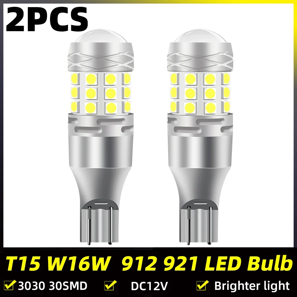 2PCS T15 W16W 921 912 T16 T10 902 LED Bulbs High Power 30pcs 3030SMD Super Bright 2000LM Replace for Car Reversing Light White
2PCS T15 W16W 921 912 T16 T10 902 LED Bulbs High Power 30pcs 3030SMD Super Bright 2000LM Replace for Car Reversing Light White