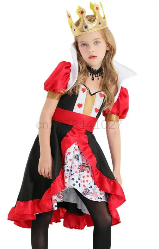 2023 New Kids Halloween Red Queen Poker Printed Dresses for Girls Cosplay Game Uniforms Carnival Party Costumes Princess Dress
2023 New Kids Halloween Red Queen Poker Printed Dresses for Girls Cosplay Game Uniforms Carnival Party Costumes Princess Dress