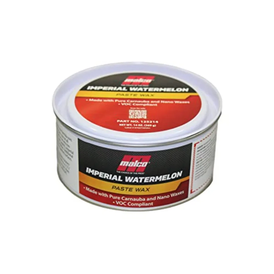 Malco VOC Compliant Imperial Paste Wax Watermelon Scent Creates High Gloss Finish/Provides Durable Protection/Premium Wax for U
Malco VOC Compliant Imperial Paste Wax Watermelon Scent Creates High Gloss Finish/Provides Durable Protection/Premium Wax for U