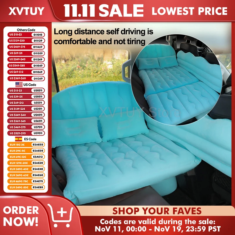 Universal Car Air Inflatable Travel Mattress Portable Back Seat Multi Functional Sofa with Pillows Inflatable Camping Mattress
Universal Car Air Inflatable Travel Mattress Portable Back Seat Multi Functional Sofa with Pillows Inflatable Camping Mattress