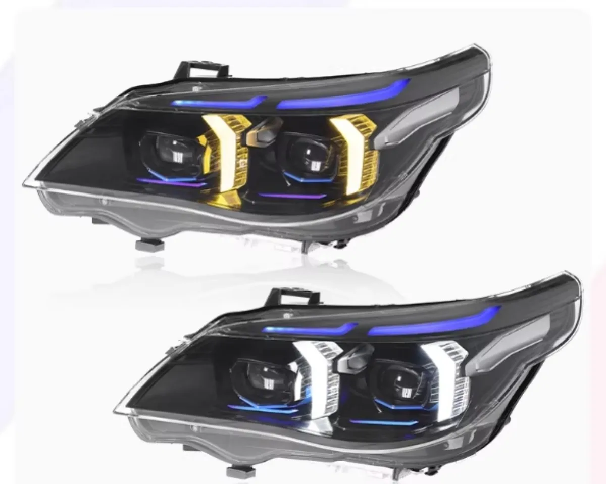 Автомобильные светодиодные фары для BMW 5-й серии E60 03-10, дневные ходовые фары DRL, ближний свет, указатель поворота
Автомобильные светодиодные фары для BMW 5-й серии E60 03-10, дневные ходовые фары DRL, ближний свет, указатель поворота