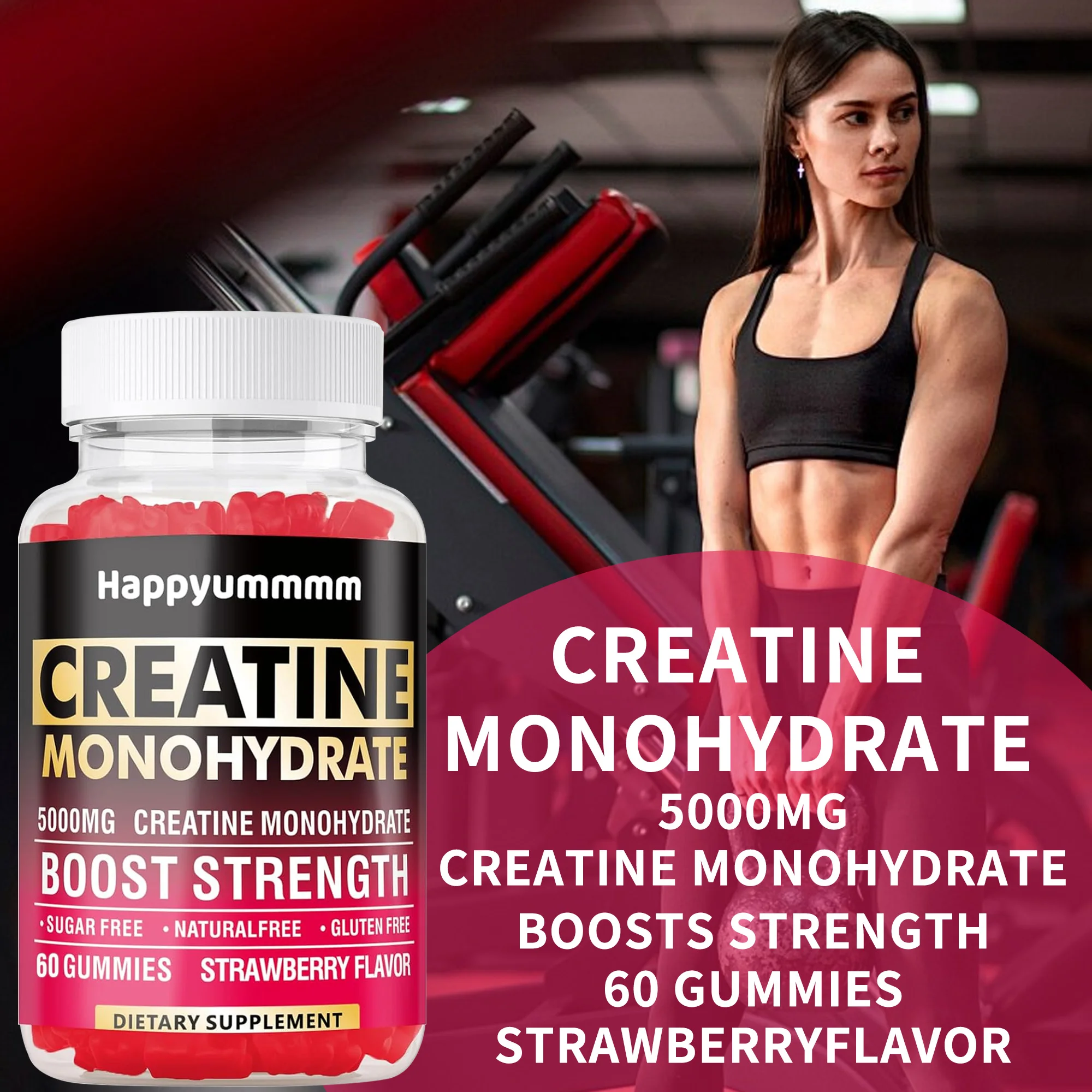 Creatine Monohydrate Gummies for Men & Women - Improve Athletic Performance and Recovery, Build Muscle Mass
Creatine Monohydrate Gummies for Men & Women - Improve Athletic Performance and Recovery, Build Muscle Mass