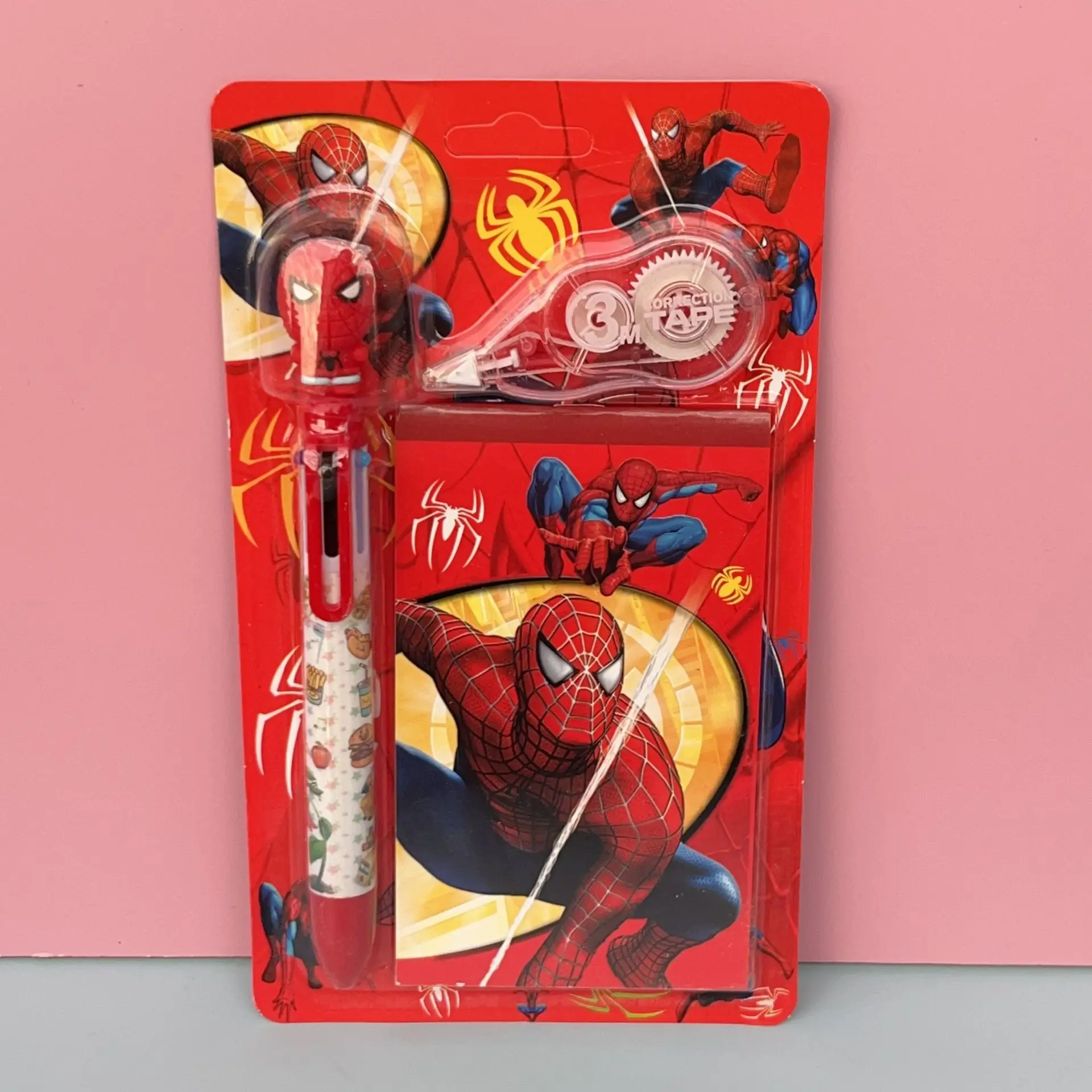 3Pcs/set Spiderman Stationery Sets Anime Cartoon Stationery Ballpoint Pen Book Student School Supplies Gifts Box
3Pcs/set Spiderman Stationery Sets Anime Cartoon Stationery Ballpoint Pen Book Student School Supplies Gifts Box