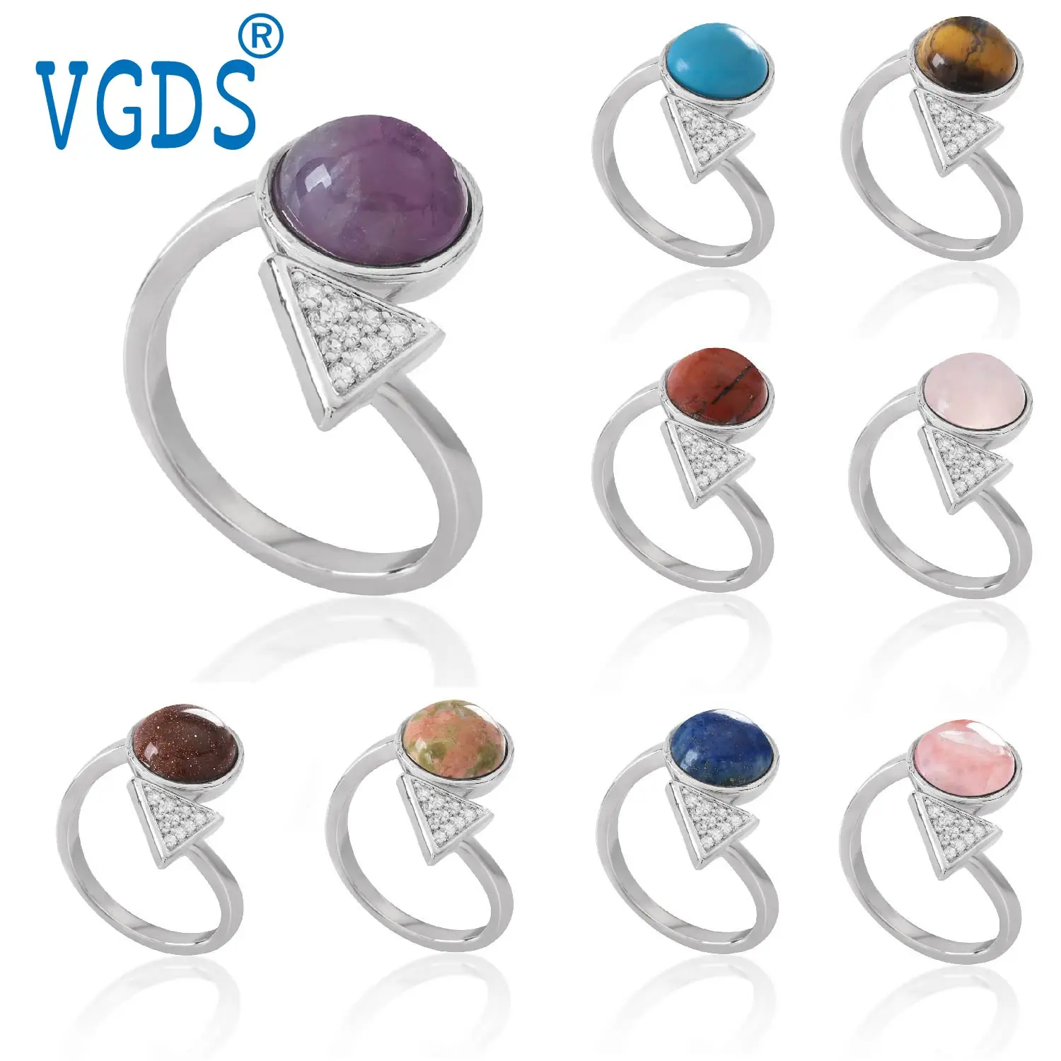 VGDS Natural Crystal Gemstone Inlaid Ring Fashion Charm Men and Women Unisex Handwear Personalized Versatile Party Jewelry
VGDS Natural Crystal Gemstone Inlaid Ring Fashion Charm Men and Women Unisex Handwear Personalized Versatile Party Jewelry