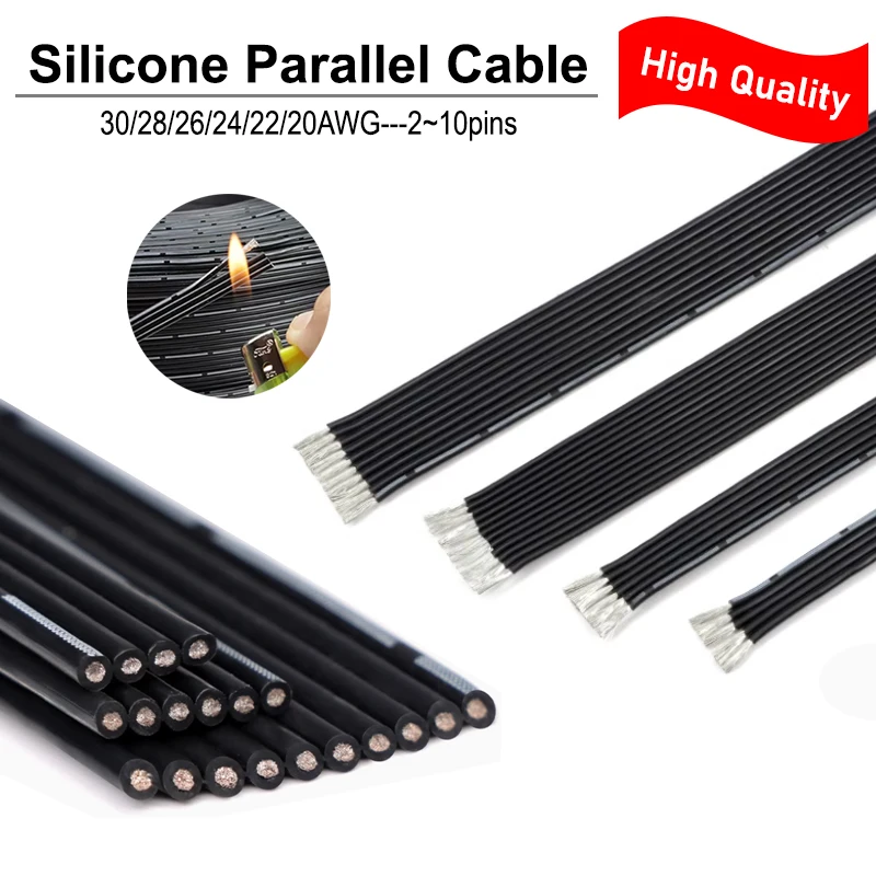 1~50m High Temperature Resistant Silicone Parallel Wire 2P 4P 6P 8P 10P/ 30~20AWG Heat Resistant Multi-core Tinned Copper Cable
1~50m High Temperature Resistant Silicone Parallel Wire 2P 4P 6P 8P 10P/ 30~20AWG Heat Resistant Multi-core Tinned Copper Cable