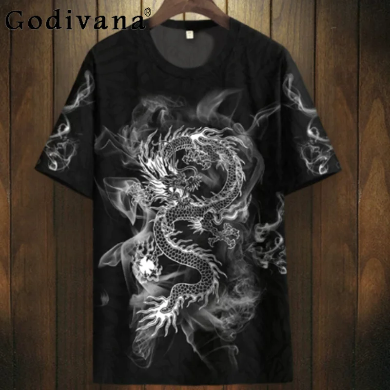 Chinese Handsome Men Personalized Print Short Sleeve Summer T-shirt Fashion Versatile Loose Youth Chic Leisure Crew Neck Tops
Chinese Handsome Men Personalized Print Short Sleeve Summer T-shirt Fashion Versatile Loose Youth Chic Leisure Crew Neck Tops