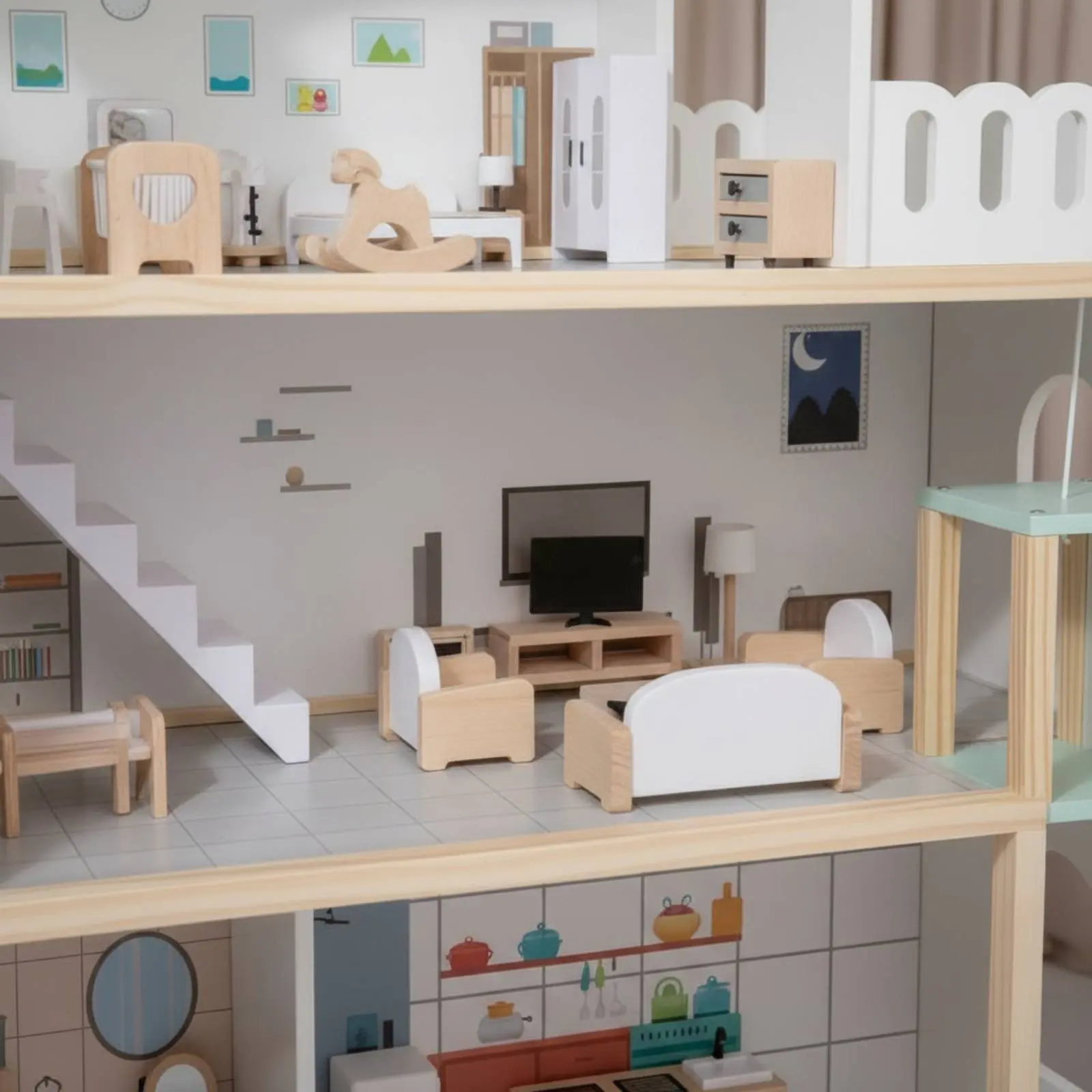 Деревянный игровой набор-домик для кукол: прочная деревянная конструкция, развивающая мелкую моторику, для игровой комнаты
Деревянный игровой набор-домик для кукол: прочная деревянная конструкция, развивающая мелкую моторику, для игровой комнаты