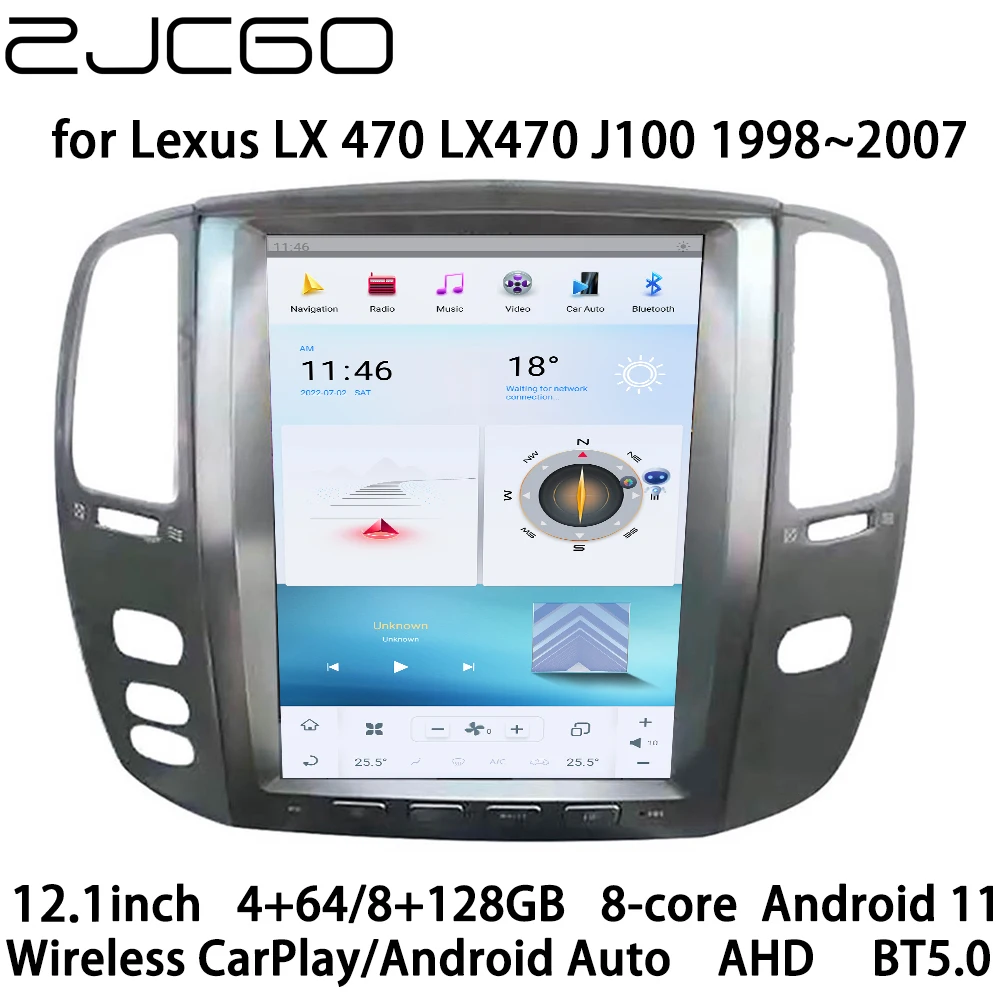 ZJCGO автомобильный мультимедийный плеер стерео GPS Радио Навигация 8 ядер Android 11 экран монитор для Lexus LX 470 LX470 J100 1998 ~ 2007
ZJCGO автомобильный мультимедийный плеер стерео GPS Радио Навигация 8 ядер Android 11 экран монитор для Lexus LX 470 LX470 J100 1998 ~ 2007