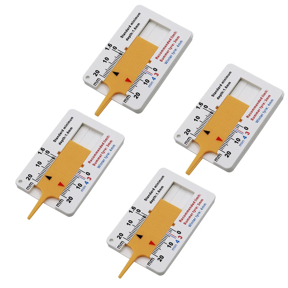 4pcs Portable Tire Tread Depth Gauge 0-20Mm High Precision Measurement Tool For Car Motorcycle Wear Resistant Metal Probe
4pcs Portable Tire Tread Depth Gauge 0-20Mm High Precision Measurement Tool For Car Motorcycle Wear Resistant Metal Probe
