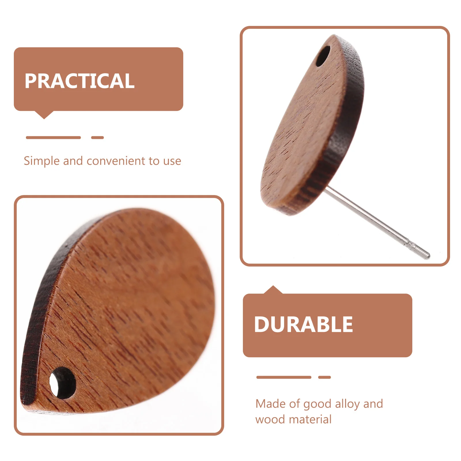 Wood Alloy Earring Posts Hooks for DIY Jewelry Making Supplies Flat Ear Studs Accessories Earring Post with Hoop
Wood Alloy Earring Posts Hooks for DIY Jewelry Making Supplies Flat Ear Studs Accessories Earring Post with Hoop