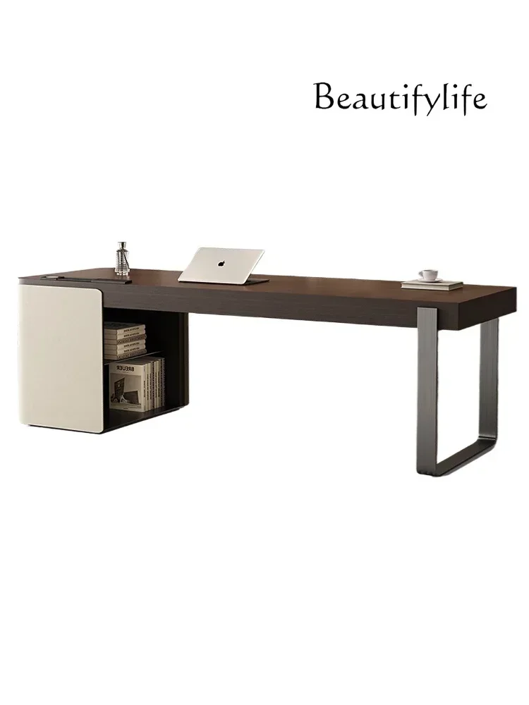 Italian minimalist designer study home desk light luxury high-end solid wood computer deskpara casa e decoração
Italian minimalist designer study home desk light luxury high-end solid wood computer deskpara casa e decoração
