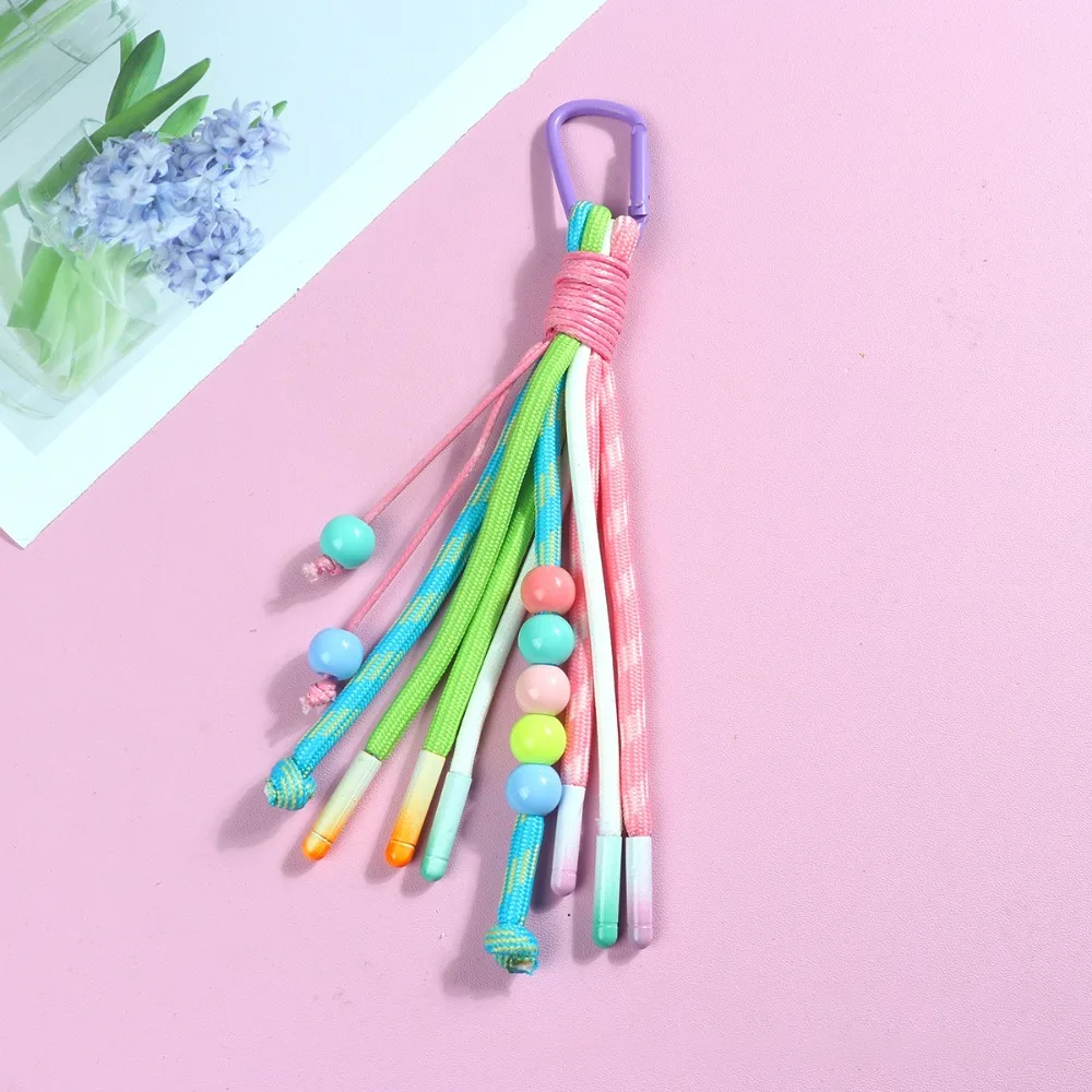 Y2K Braided Rope Keychain Handmade Colorful Long Tassel Bag Charms Creative Acrylic Striped Webbing Keychain Bag Accessories
Y2K Braided Rope Keychain Handmade Colorful Long Tassel Bag Charms Creative Acrylic Striped Webbing Keychain Bag Accessories