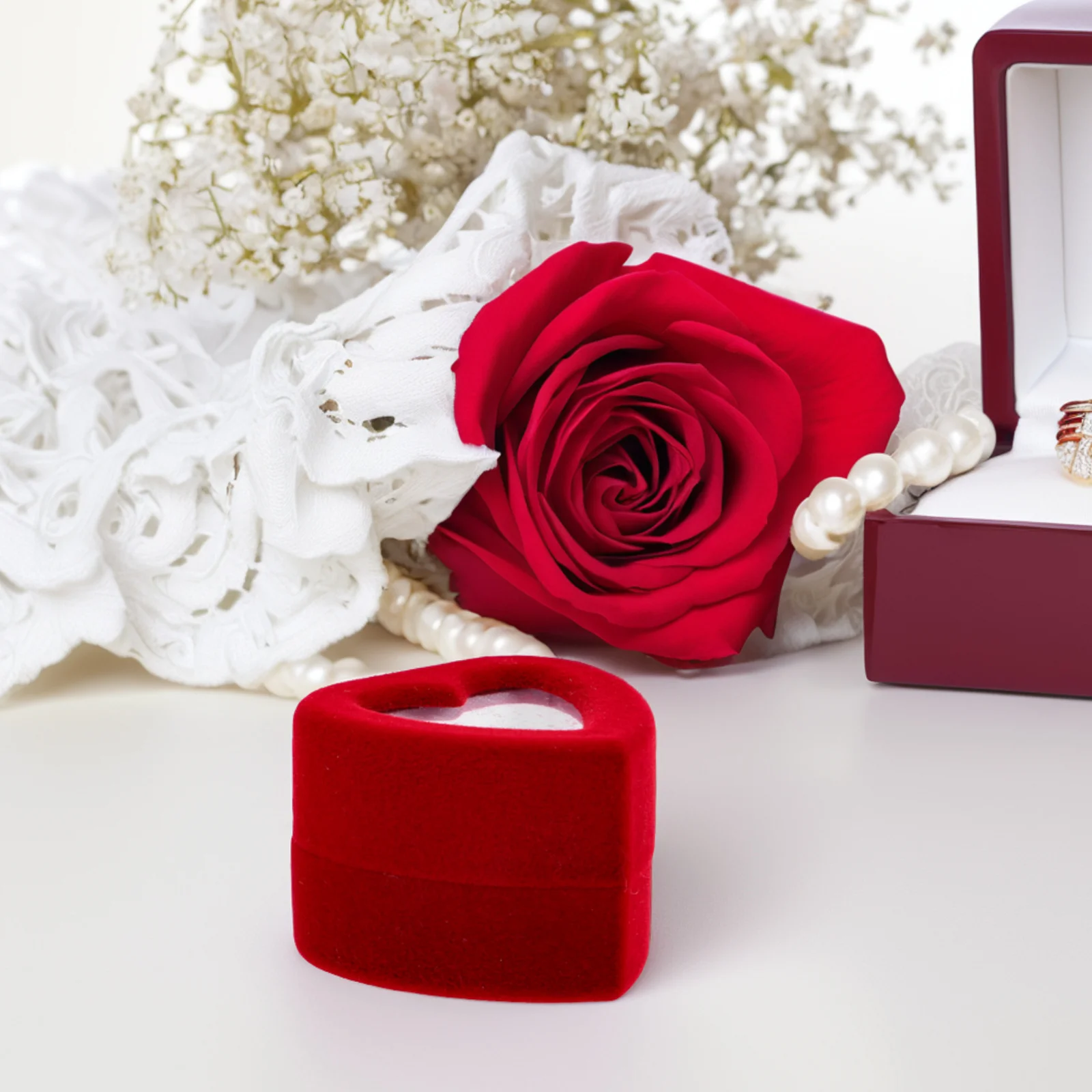 Heart Shape Transparent Ring Box Soft Fabric Interior for Wedding Proposal Engagement Jewelry Display Case Ring Chest
Heart Shape Transparent Ring Box Soft Fabric Interior for Wedding Proposal Engagement Jewelry Display Case Ring Chest