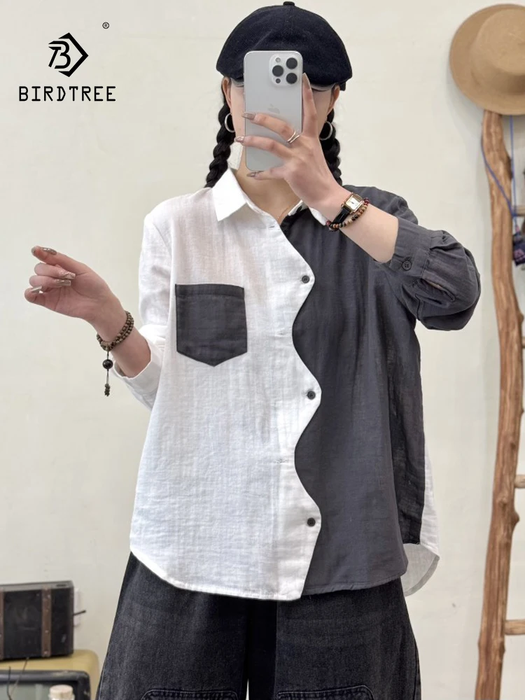 New 2025 Autumn Cotton Long Sleeve Shirt, Women Turn-down Collar Patchwork, Mori Girl Retro Casual Design Loose Blouse T56259CC
New 2025 Autumn Cotton Long Sleeve Shirt, Women Turn-down Collar Patchwork, Mori Girl Retro Casual Design Loose Blouse T56259CC
