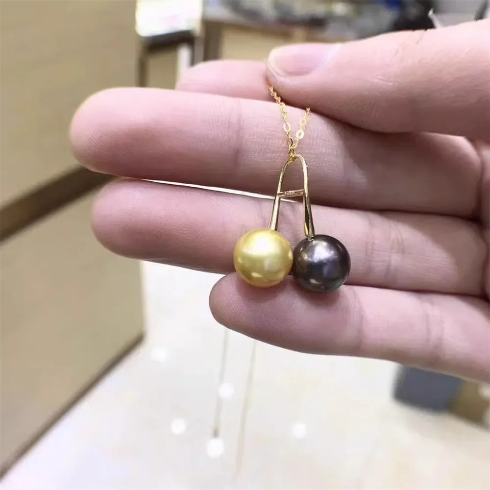 DIY Pearl Accessories G18K Gold Double Bead Pearl Pendant Necklace Bracelet Can Be Paired Fit 8-10mm Round Beads G090
DIY Pearl Accessories G18K Gold Double Bead Pearl Pendant Necklace Bracelet Can Be Paired Fit 8-10mm Round Beads G090