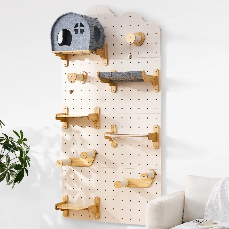 Cat climbing frame wall type household cat wall big special climbing frame nest integrated with all seasons
Cat climbing frame wall type household cat wall big special climbing frame nest integrated with all seasons