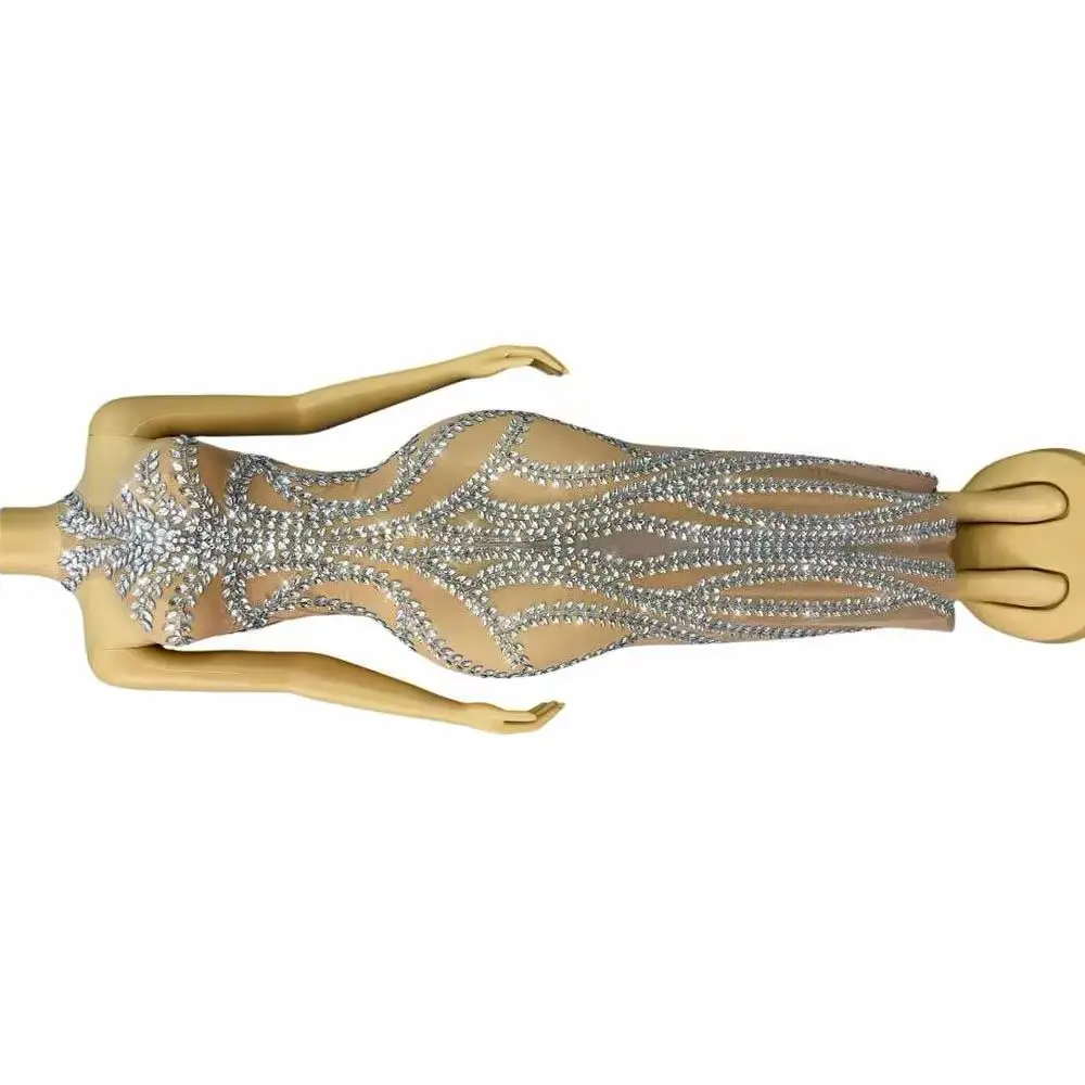 Birthday Evening Party Elegant Red carpet Stage Wear Luxury Sexy Nude Mesh Sparkly Rhinestones Gown Sleeveless Dress
Birthday Evening Party Elegant Red carpet Stage Wear Luxury Sexy Nude Mesh Sparkly Rhinestones Gown Sleeveless Dress