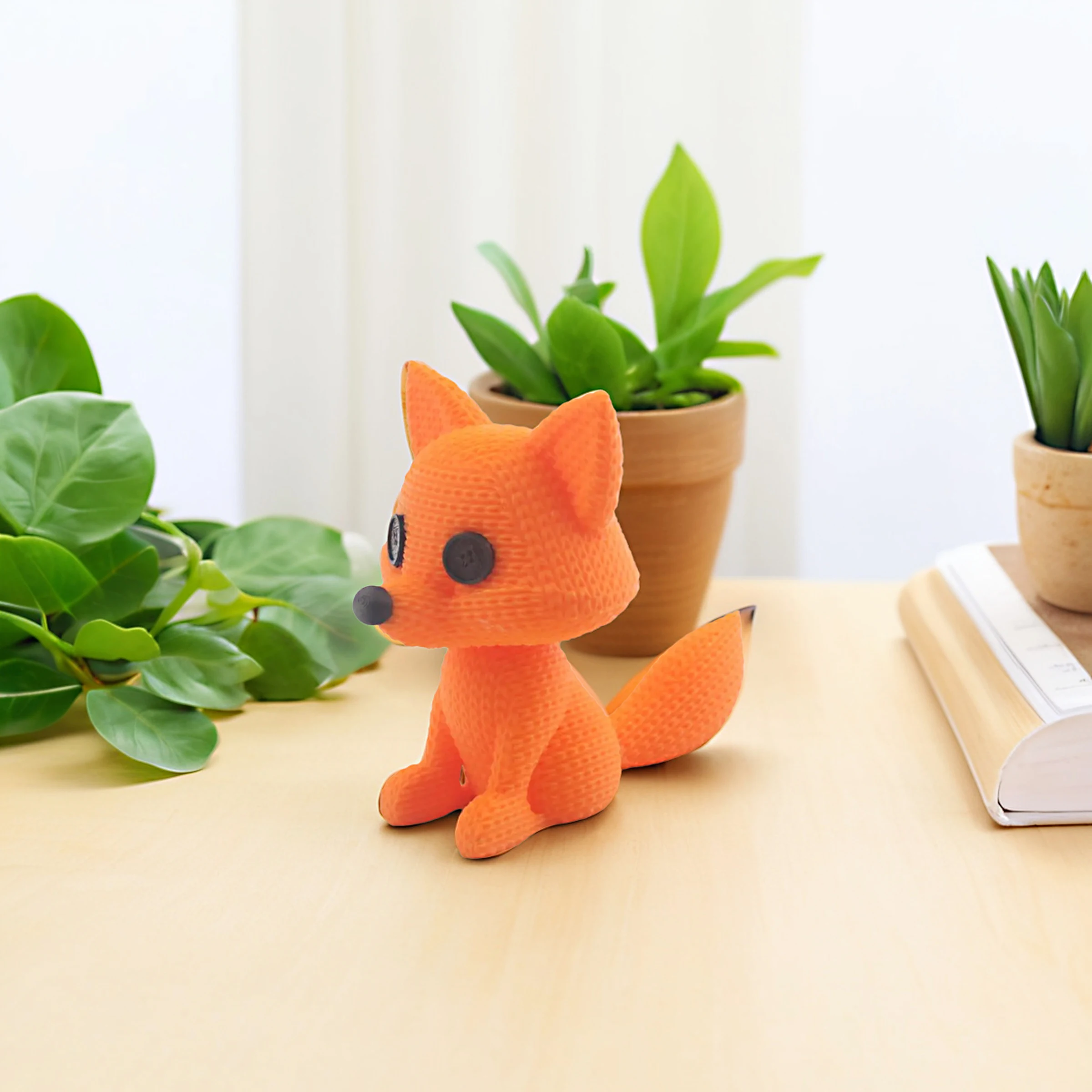 3D Printing Cute Cartoon Knitted Fox Simulation Animal Model Toy Desktop Decoration
3D Printing Cute Cartoon Knitted Fox Simulation Animal Model Toy Desktop Decoration