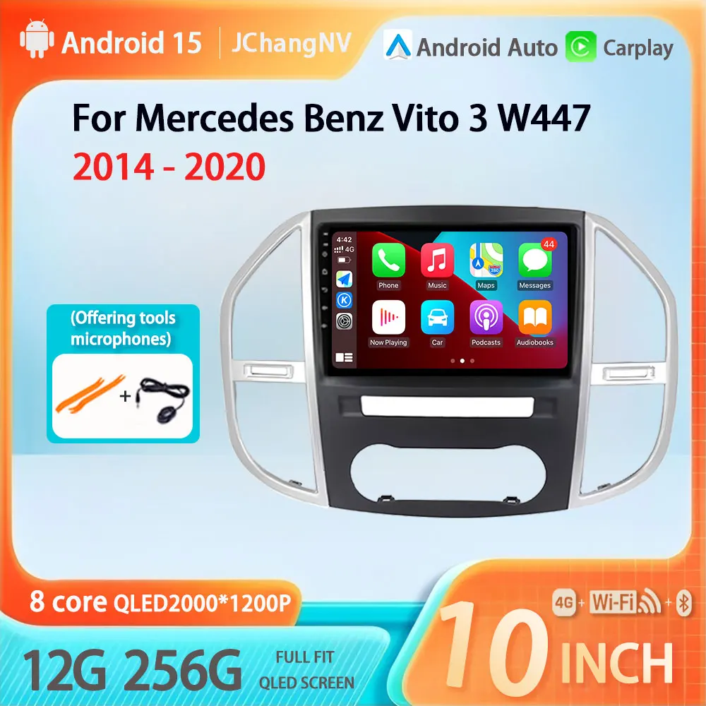 Android 15 Auto Carplay Car Radio For Mercedes Benz Vito 3 W447 2014 - 2020 Navigation GPS Multimedia Player WiFi 4G Stereo
Android 15 Auto Carplay Car Radio For Mercedes Benz Vito 3 W447 2014 - 2020 Navigation GPS Multimedia Player WiFi 4G Stereo