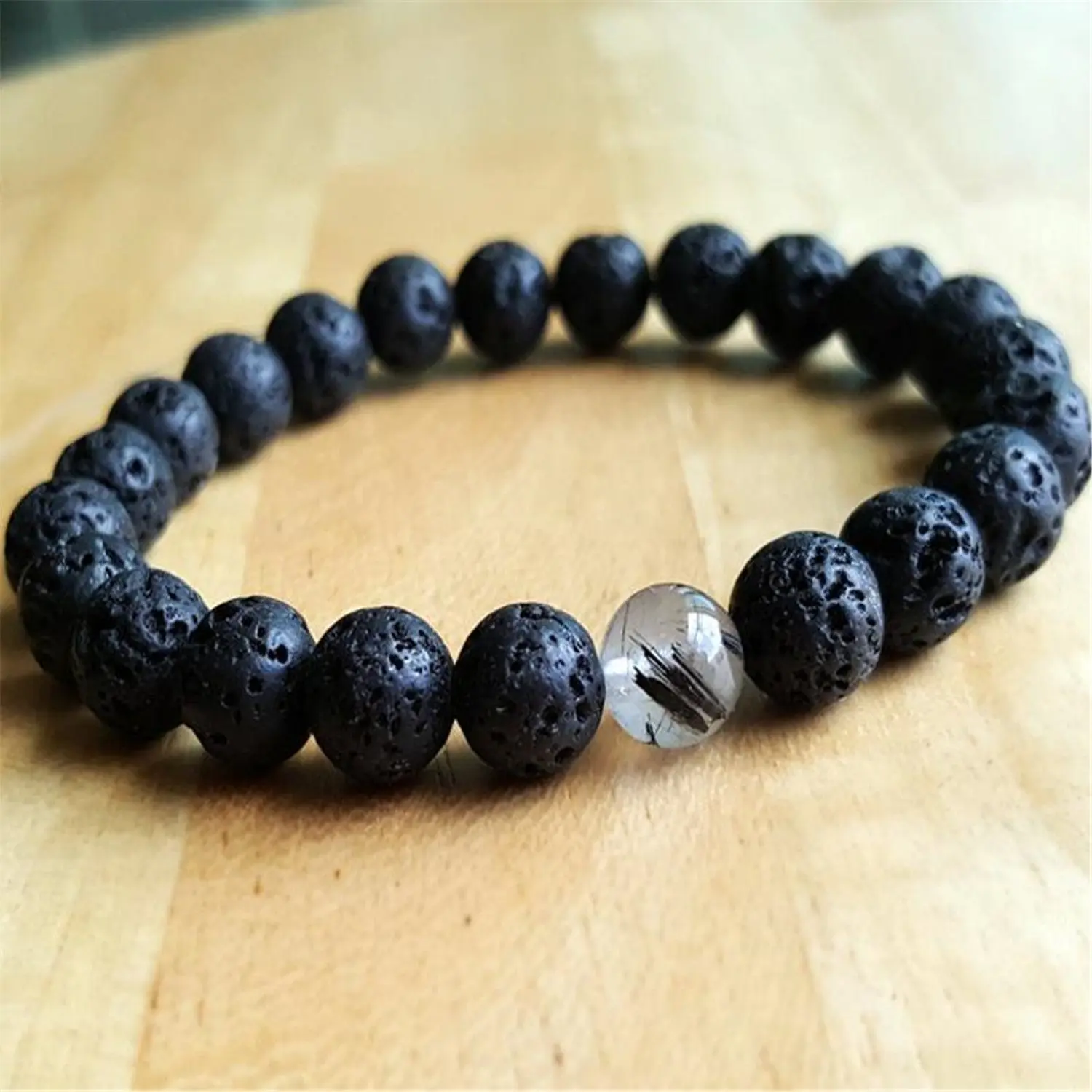 8mm Natural Volcanic Rock Beads Bracelet 7.5inch Adjustable Unique Ethnic Link Handmade Party Mala
8mm Natural Volcanic Rock Beads Bracelet 7.5inch Adjustable Unique Ethnic Link Handmade Party Mala