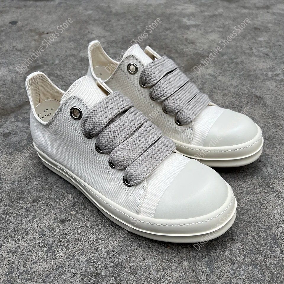 Brand Men's Canvas Shoes Jumbo Shoelace Women's Sneakers White Lace-up Fashion Low Top Men's Casual Shoes Popular RO Street Shoe
Brand Men's Canvas Shoes Jumbo Shoelace Women's Sneakers White Lace-up Fashion Low Top Men's Casual Shoes Popular RO Street Shoe