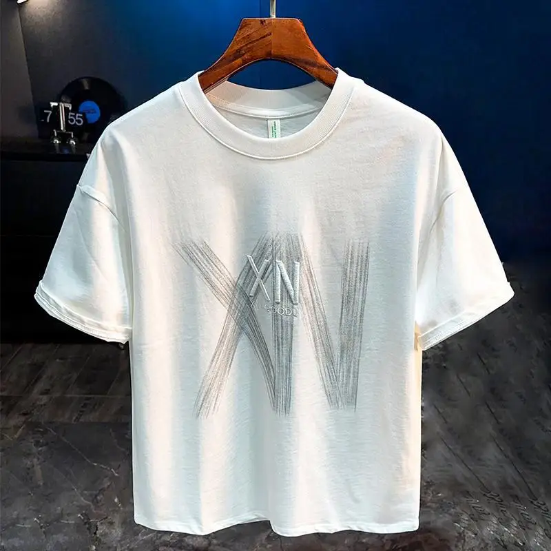 Summer short sleeved T-shirt for men, loose and versatile casual half sleeved men's clothing, 2025 new top
Summer short sleeved T-shirt for men, loose and versatile casual half sleeved men's clothing, 2025 new top