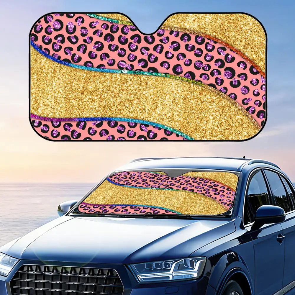 Pink Glitter Leopard Print Sun Visor Foldable Universal Car Windshield Sun Shade UV Protection Heat Insulation Foldable Cover
Pink Glitter Leopard Print Sun Visor Foldable Universal Car Windshield Sun Shade UV Protection Heat Insulation Foldable Cover