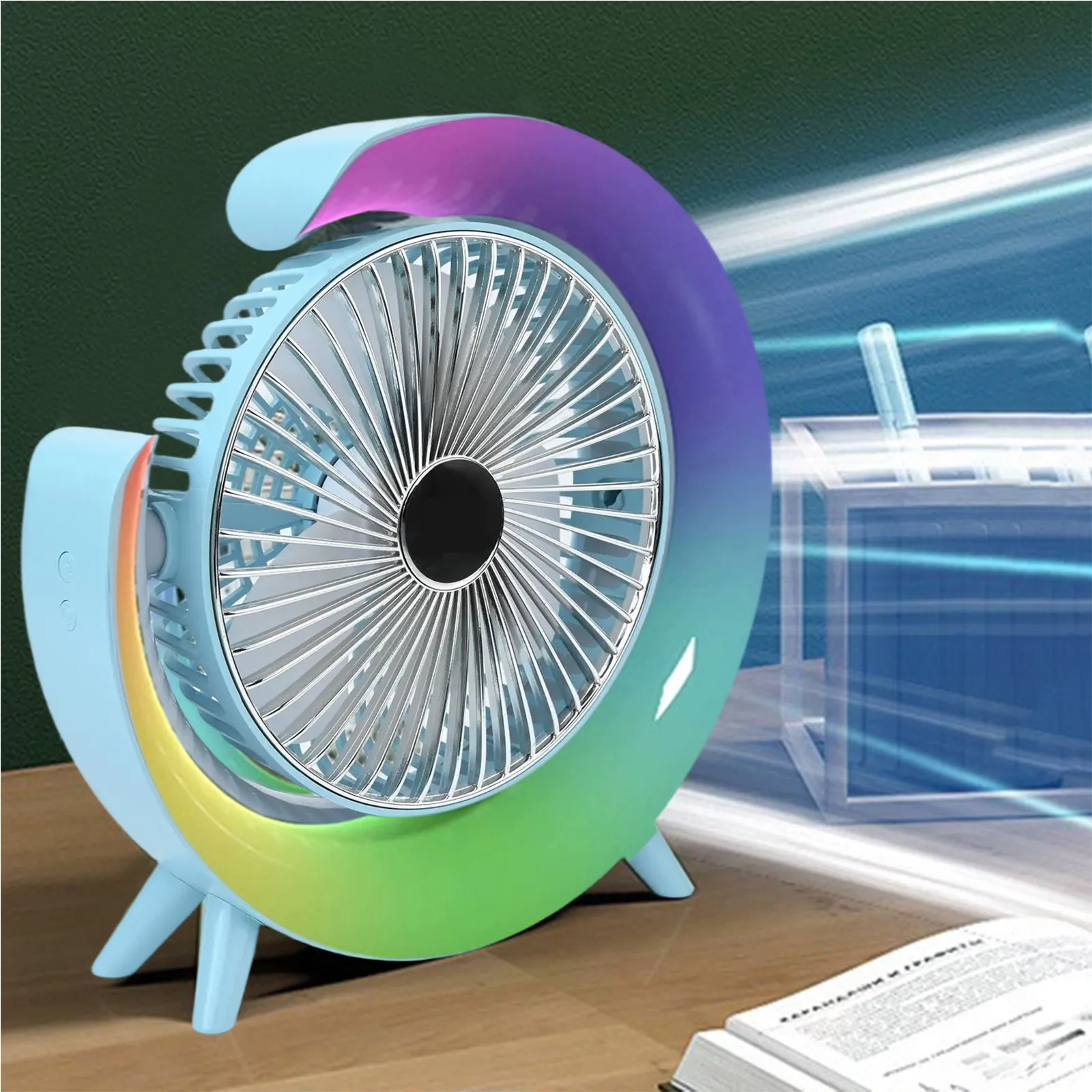 Quiet Electric Fan Designed for Portability Featuring Adjustable Tilt and Multiple Color Modes for Any Setting
Quiet Electric Fan Designed for Portability Featuring Adjustable Tilt and Multiple Color Modes for Any Setting