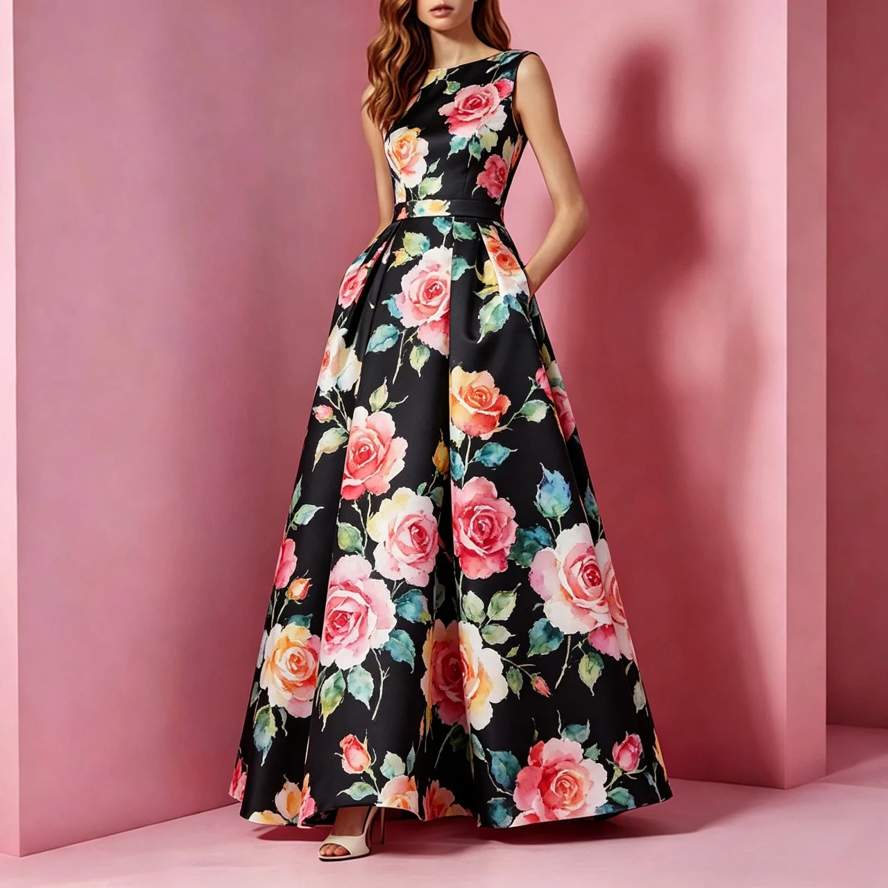 Flower Print Long Dress Women Elegant Sleeveless O Neck Party Dresses Summer Chic High Waist A Line Long Evening Dress Vestido
Flower Print Long Dress Women Elegant Sleeveless O Neck Party Dresses Summer Chic High Waist A Line Long Evening Dress Vestido