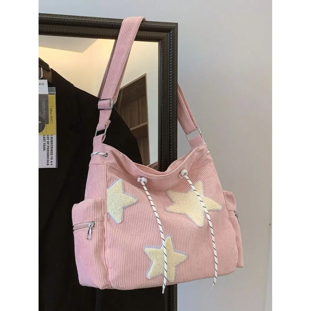 Color Block Corduroy Star Decor Shoulder Bag, Fashion Casual Large Capacity Corduroy Crossbody Bag With Zipper, AntiTheft Stude
Color Block Corduroy Star Decor Shoulder Bag, Fashion Casual Large Capacity Corduroy Crossbody Bag With Zipper, AntiTheft Stude