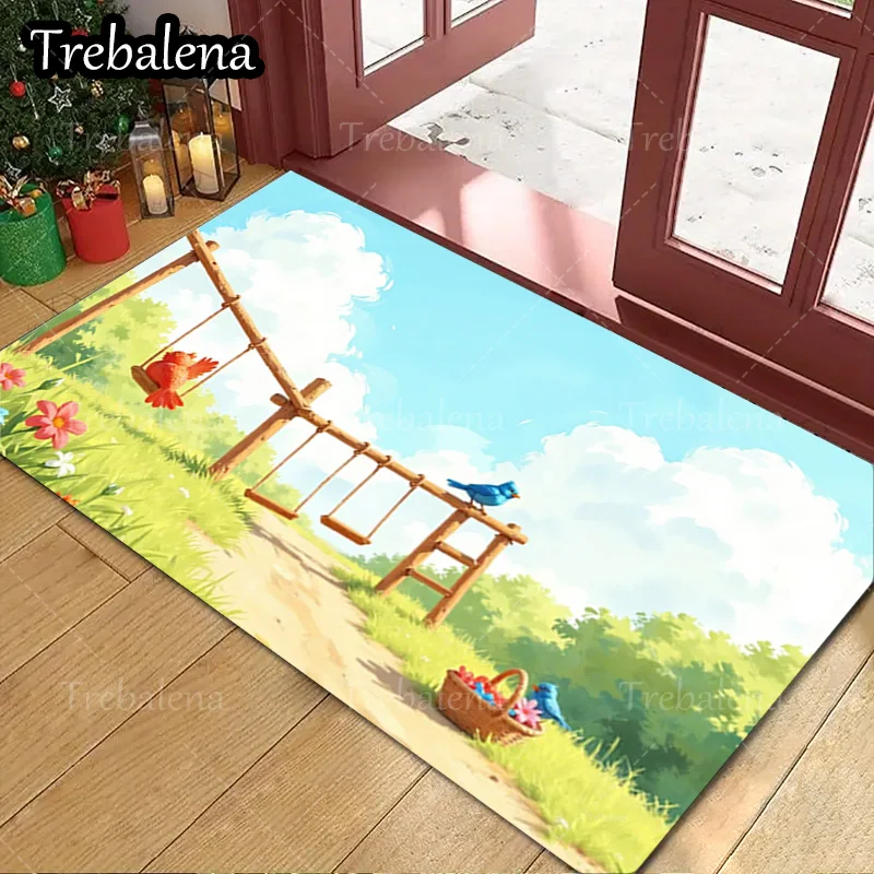 1pc Welcome Door Mat Charming Bird Swing Landscape Doormat For Home Entrance Decor
1pc Welcome Door Mat Charming Bird Swing Landscape Doormat For Home Entrance Decor