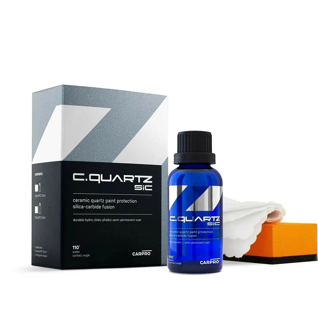 CAPRO CQUARTZ SiC 30ml Kit - Car Ceramic Coating Finish, Quartz Based Nanotechnology, Bonds to Paint, Glass, Metal and Plastic
CAPRO CQUARTZ SiC 30ml Kit - Car Ceramic Coating Finish, Quartz Based Nanotechnology, Bonds to Paint, Glass, Metal and Plastic