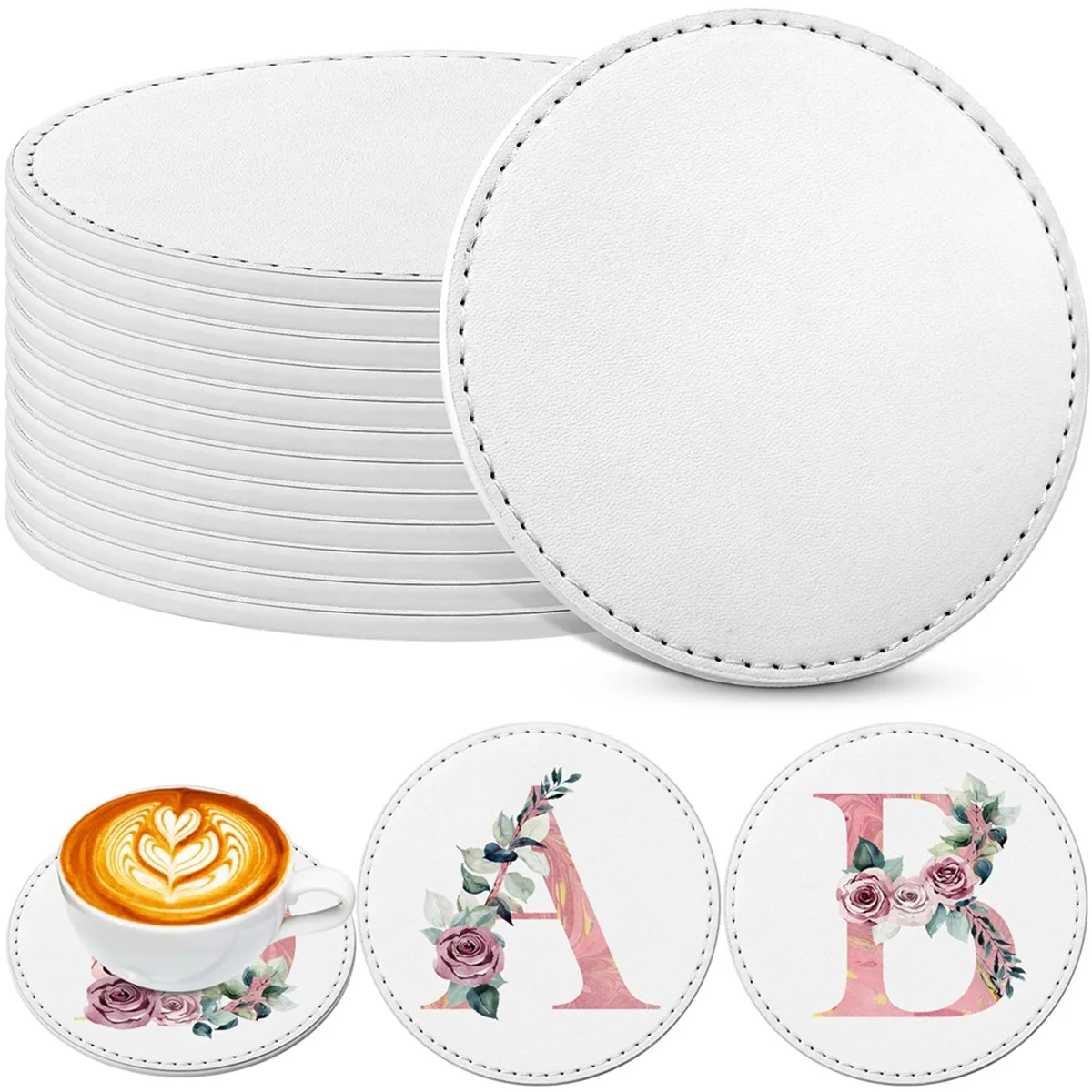 12 Pieces Round Sublimation Coasters 4 Inch Sublimation Coasters Blank Non-Slip Round Heat Transfer Coasters for HOT
12 Pieces Round Sublimation Coasters 4 Inch Sublimation Coasters Blank Non-Slip Round Heat Transfer Coasters for HOT
