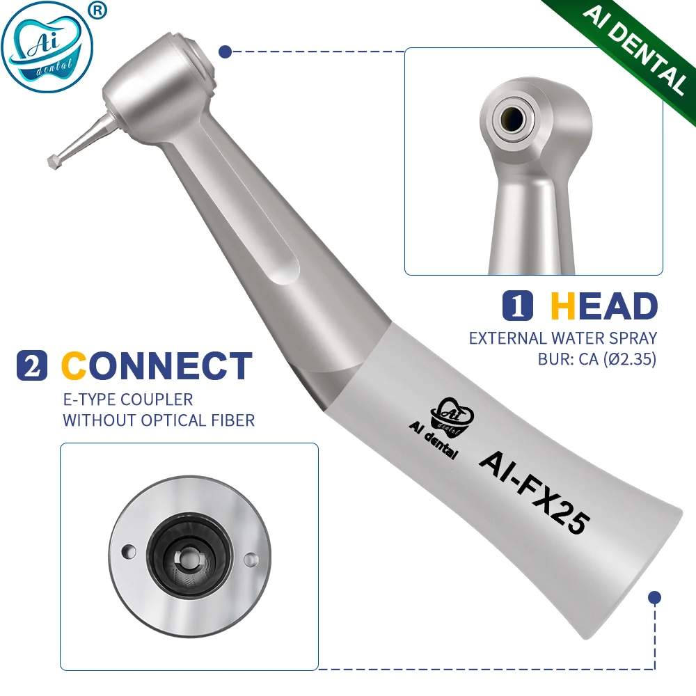 AI-FX25 1 : 1 Direct Drive General Applications Contra-angles Easy Cartridge Replacement Push Button Chuck For CA burs (ø2.35)
AI-FX25 1 : 1 Direct Drive General Applications Contra-angles Easy Cartridge Replacement Push Button Chuck For CA burs (ø2.35)