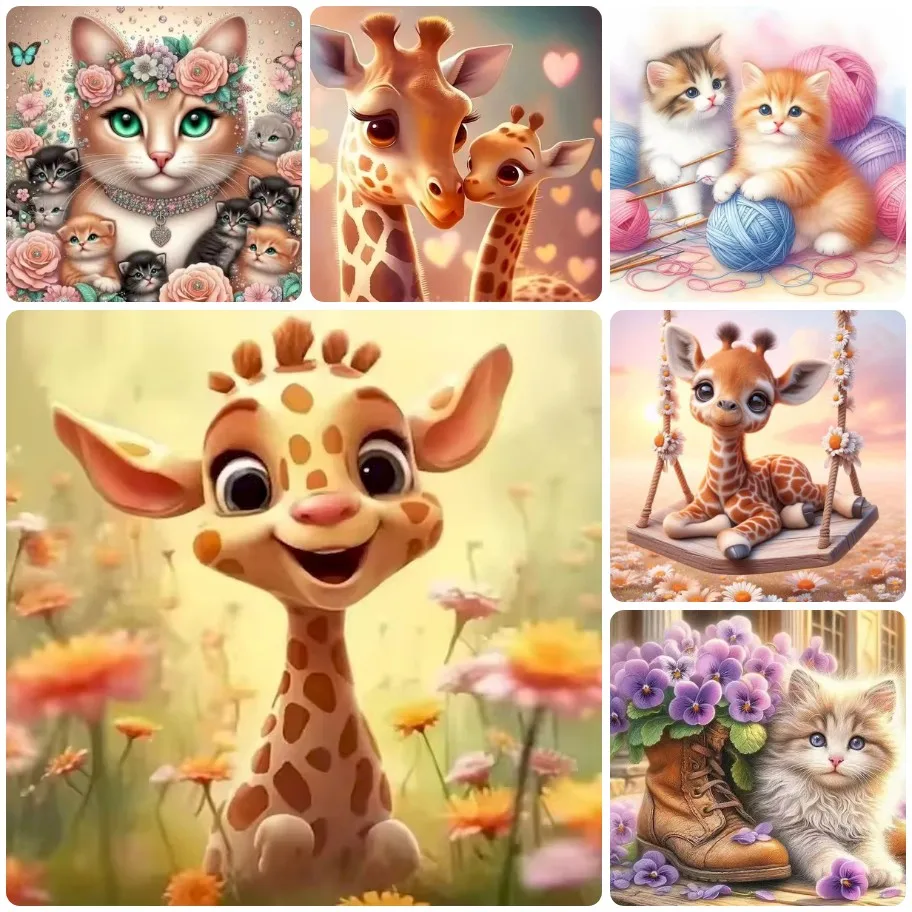 Cute Giraffe and Cat Collection Jigsaw Puzzle, Adorable Animals in Whimsical Floral Scenes Puzzle Game Family Fun Puzzles
Cute Giraffe and Cat Collection Jigsaw Puzzle, Adorable Animals in Whimsical Floral Scenes Puzzle Game Family Fun Puzzles
