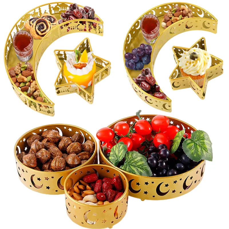 Food Tray for Ramadan Decoration Moon Star Gold White EID Mubarak Dessert Cake Stand Holder Home Islamic Muslim Party Decoration
Food Tray for Ramadan Decoration Moon Star Gold White EID Mubarak Dessert Cake Stand Holder Home Islamic Muslim Party Decoration