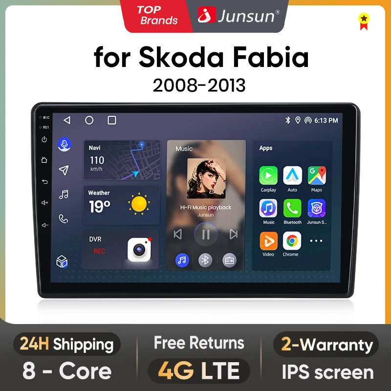 Junsun Wireless CarPlay Android Auto Radio for Skoda Fabia 2008 - 2013 Car Multimedia Player GPS 2 din autoradio
Junsun Wireless CarPlay Android Auto Radio for Skoda Fabia 2008 - 2013 Car Multimedia Player GPS 2 din autoradio