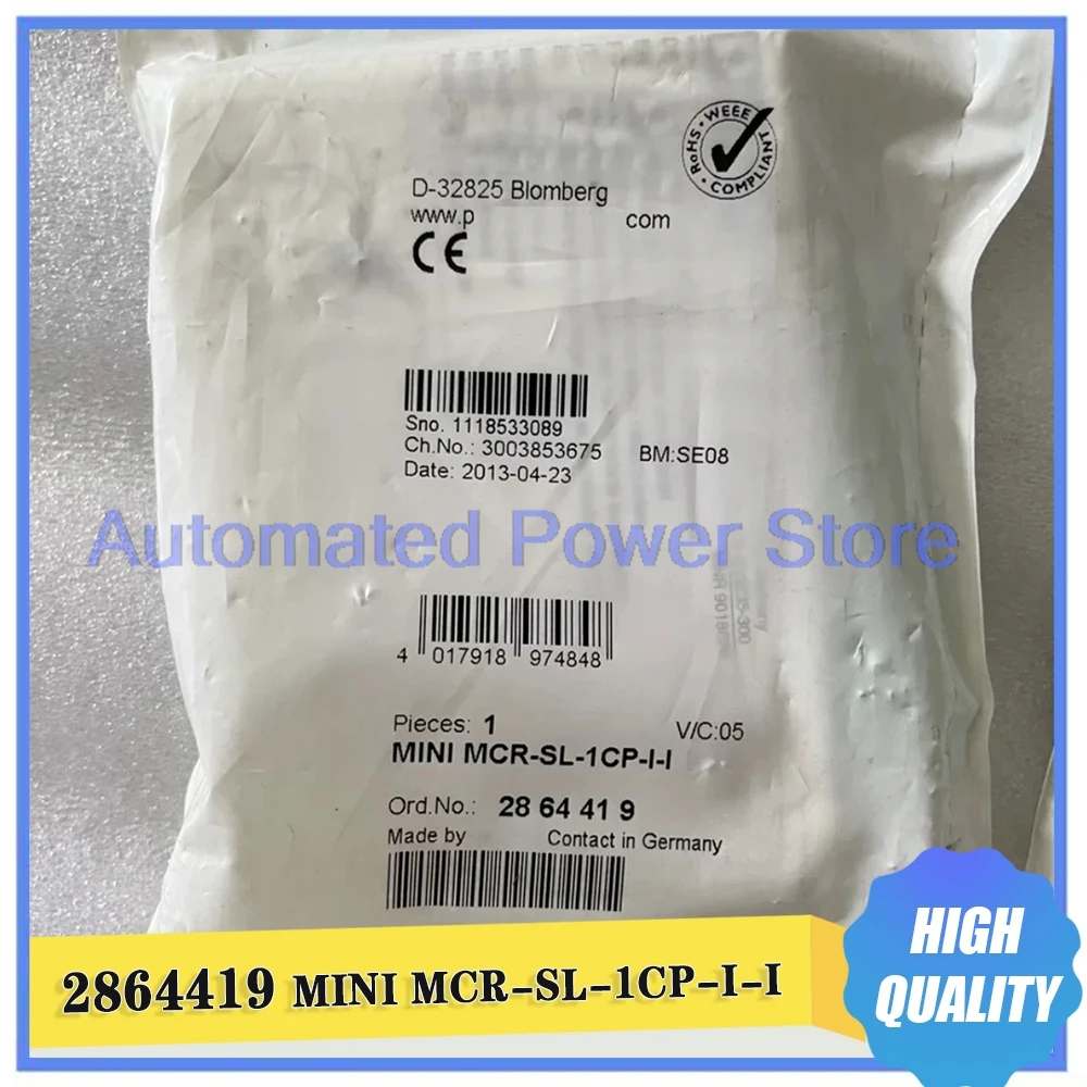 2864419 MINI MCR-SL-1CP-I-I Loop-Powered Isolators
2864419 MINI MCR-SL-1CP-I-I Loop-Powered Isolators