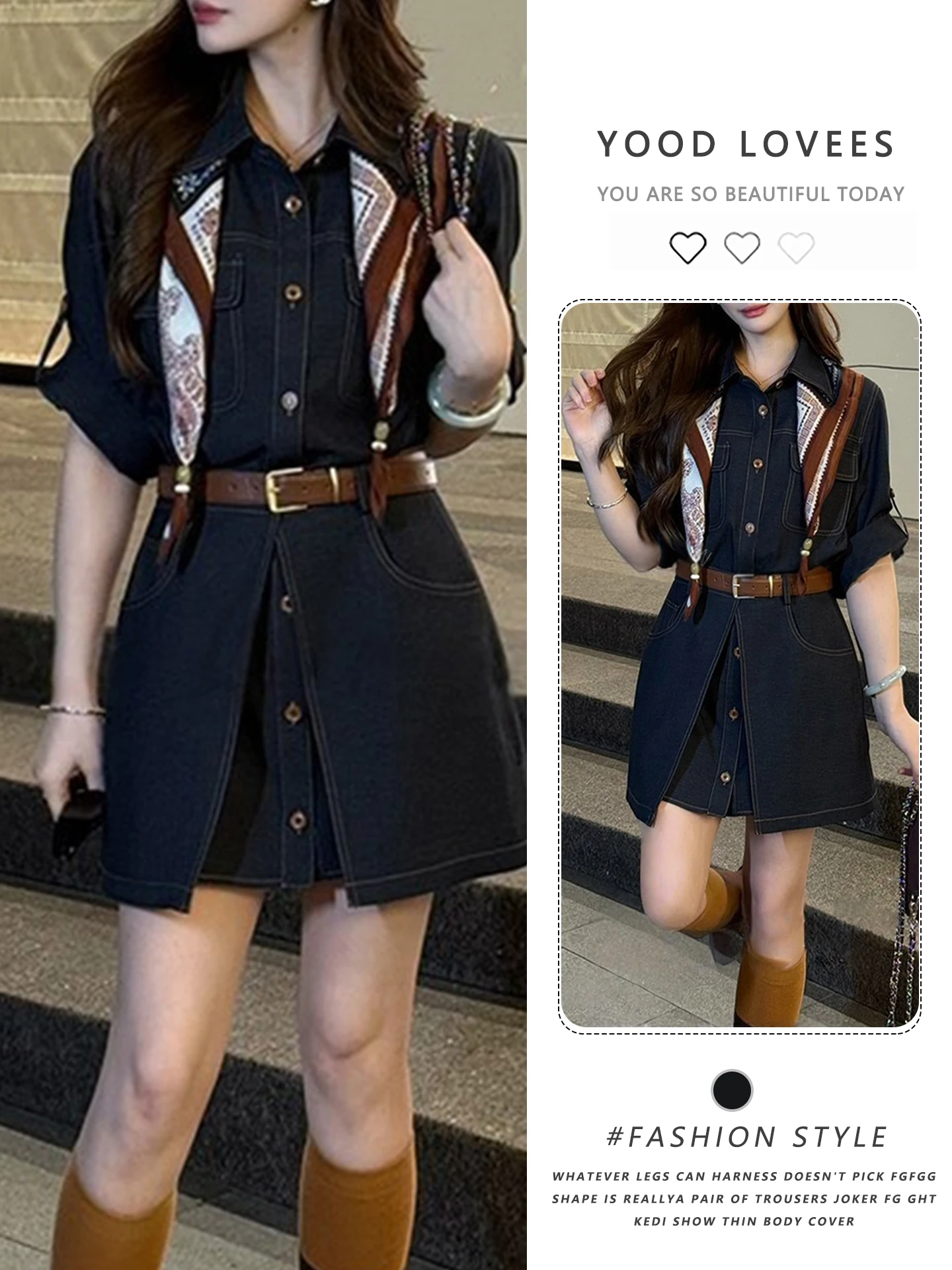 Retro Denim Set Women Summer New Elegance Two-Piece Short Skirt Silk Scarf Long Sleeve Shirt Dress Skirt Casual Fashion Set
Retro Denim Set Women Summer New Elegance Two-Piece Short Skirt Silk Scarf Long Sleeve Shirt Dress Skirt Casual Fashion Set