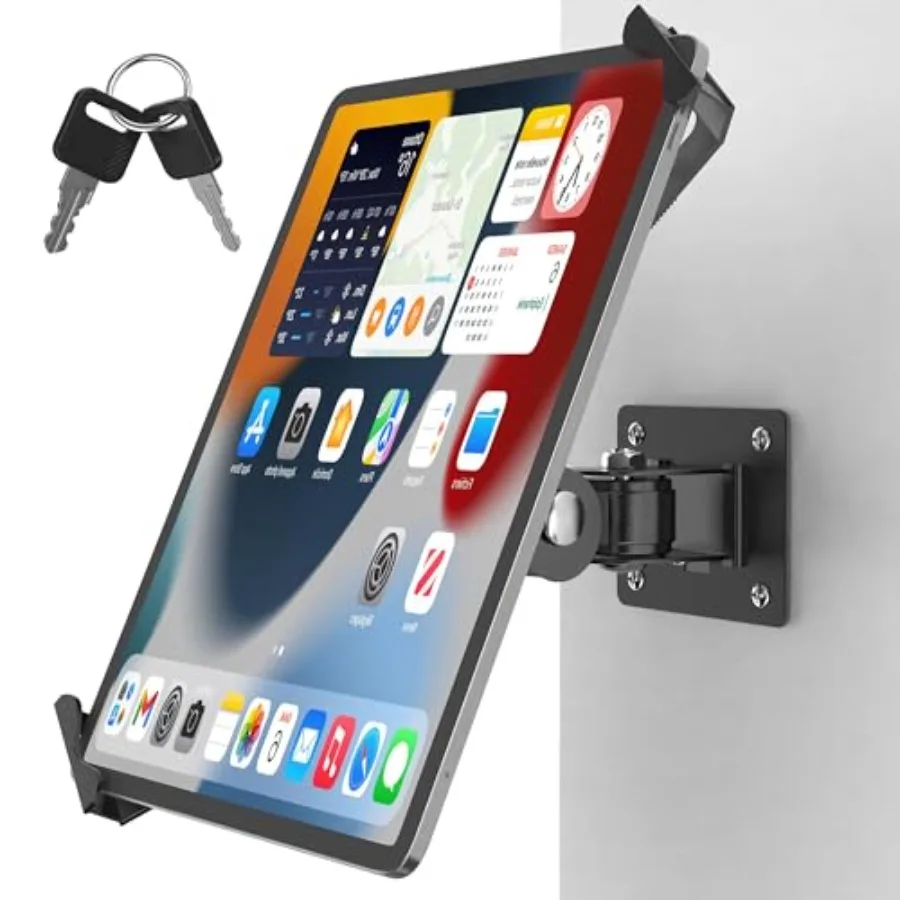 Anti-Theft Tablet Wall Mount with Key Lock Full Motion Commercial Locking iPad Holder Mount for POS Kiosk 360° Rotation Swivel
Anti-Theft Tablet Wall Mount with Key Lock Full Motion Commercial Locking iPad Holder Mount for POS Kiosk 360° Rotation Swivel