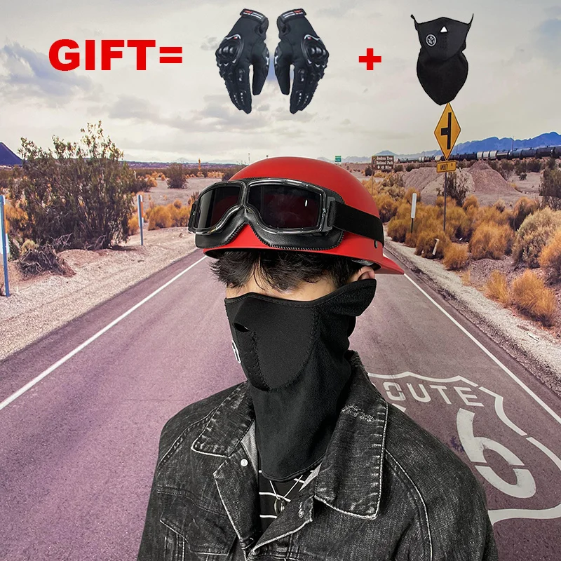 Open Half Face Helmet Vintage Motorcycle Helmet Motorbike Motocross Helmet Biker Riding Scooter Chopper For Man Women
Open Half Face Helmet Vintage Motorcycle Helmet Motorbike Motocross Helmet Biker Riding Scooter Chopper For Man Women