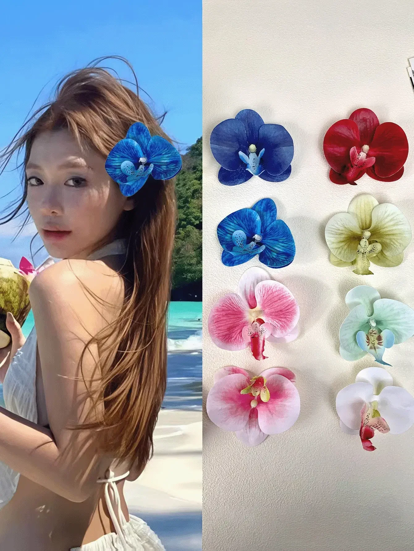 8pcs/Set Summer Orchid Hair Clips, Tropical Flower Hair Pins, Faux Butterfly Orchid Hair Accessories For Women & Girls, Beach, Wedding, Party Decor (8 Colors)
8pcs/Set Summer Orchid Hair Clips, Tropical Flower Hair Pins, Faux Butterfly Orchid Hair Accessories For Women & Girls, Beach, Wedding, Party Decor (8 Colors)