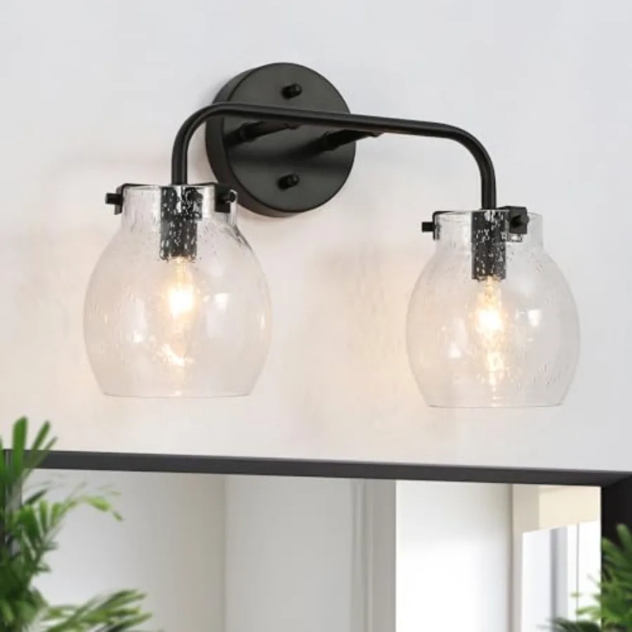 Bathroom Light Fixtures 2 Light Matte Vanity Lights for Bathroom with Seeded Glass Globe 14" Modern Farmhouse Bathroom Lights O
Bathroom Light Fixtures 2 Light Matte Vanity Lights for Bathroom with Seeded Glass Globe 14" Modern Farmhouse Bathroom Lights O