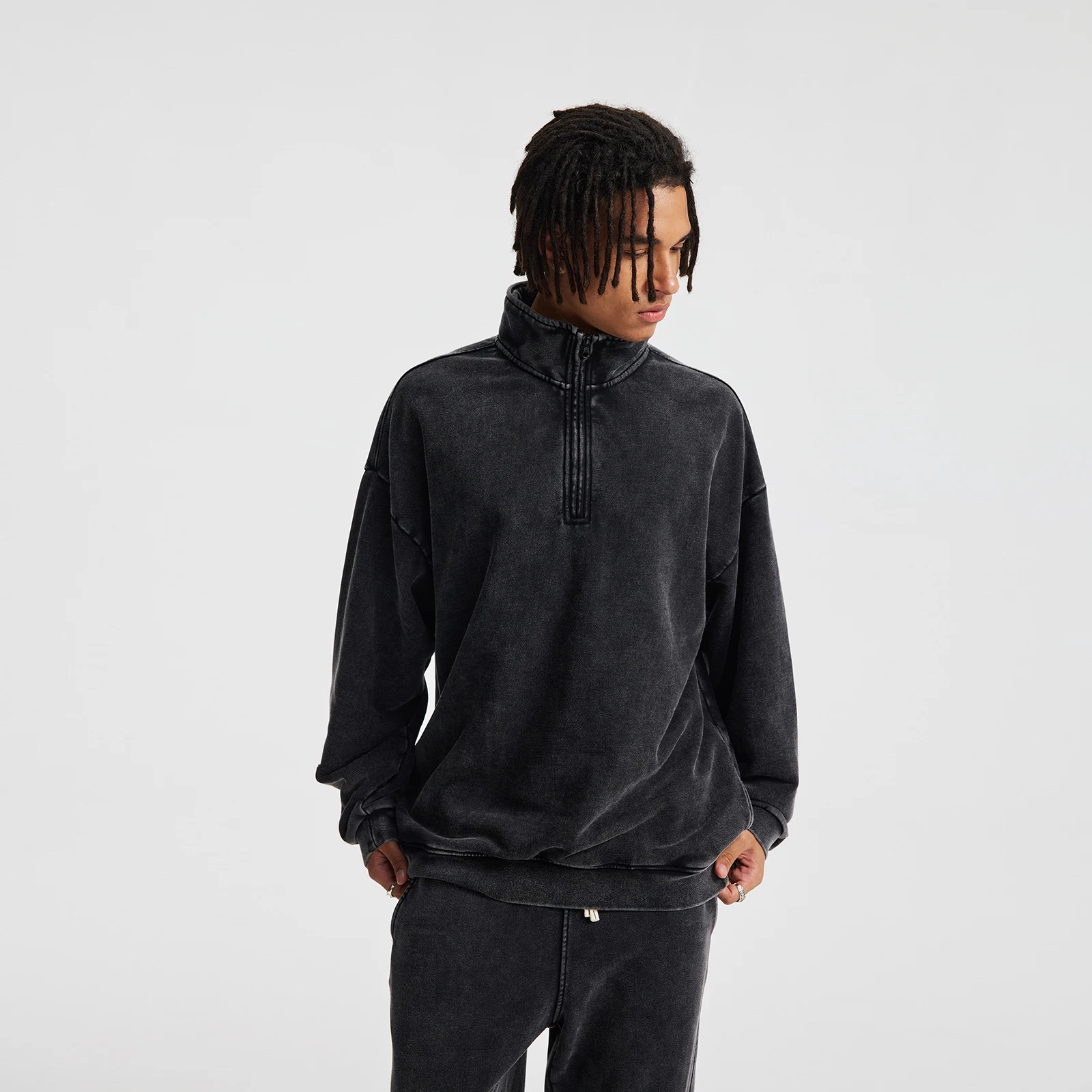 Autumn and Winter New Vintage Washed Trendy Distressed Half Zip Sweatshirts Head Cotton Oversized Stand Collar Pullovers Hoodies
Autumn and Winter New Vintage Washed Trendy Distressed Half Zip Sweatshirts Head Cotton Oversized Stand Collar Pullovers Hoodies