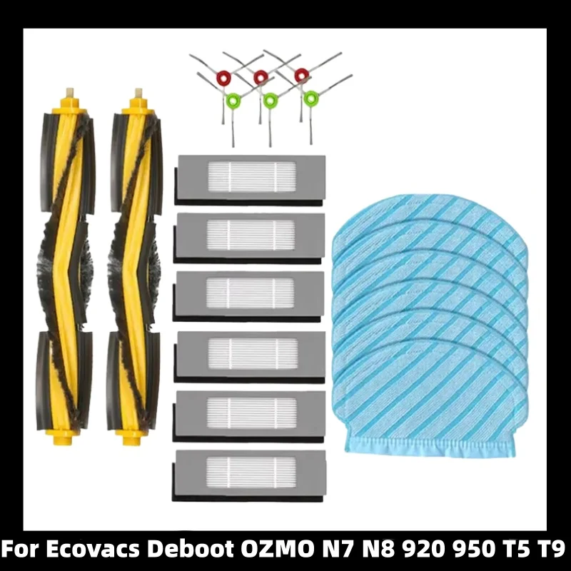 For Ecovacs Deboot OZMO N7 N8 920 950 T5 T9 Yeedi 2 Hybrid Robot Vacuum Cleaner Spare Parts Main Side Brush Wheel Filter Mop Rag
For Ecovacs Deboot OZMO N7 N8 920 950 T5 T9 Yeedi 2 Hybrid Robot Vacuum Cleaner Spare Parts Main Side Brush Wheel Filter Mop Rag