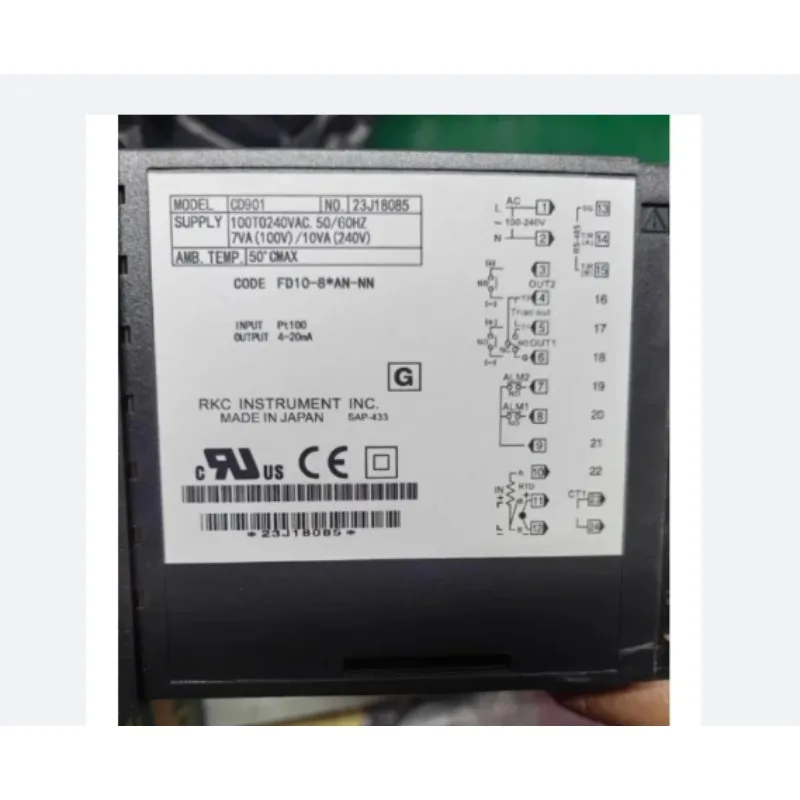 Industrial Digital Temperature Controller CD901 FD10-8*AN-NN PID Thermostat
Industrial Digital Temperature Controller CD901 FD10-8*AN-NN PID Thermostat
