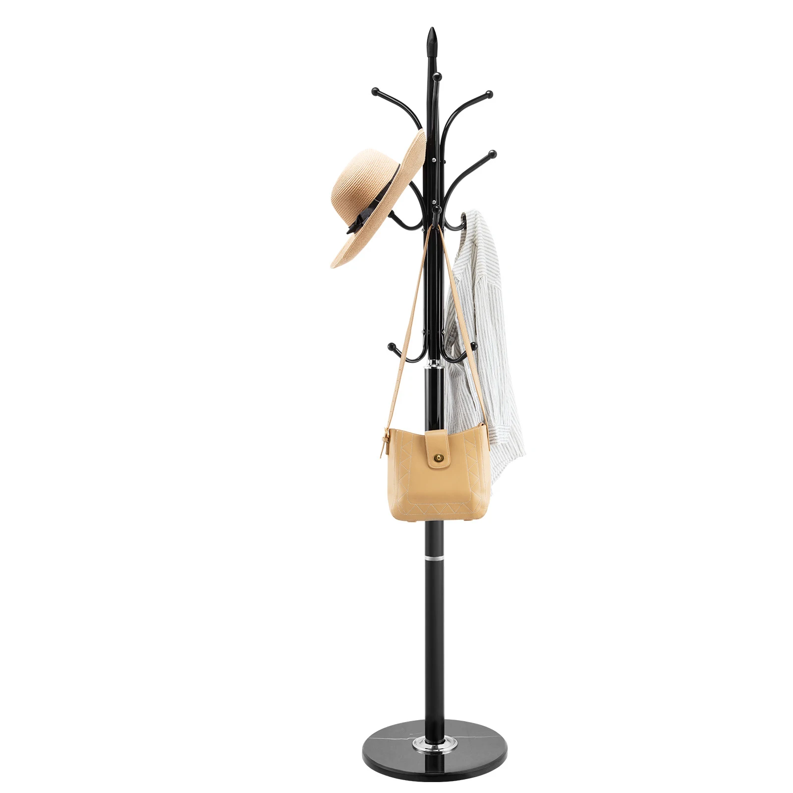 SucceBuy Coat Rack Freestanding Coats Tree Stand with Stable Marble Base&6 Hooks Free Standing Hall Coat Rack for Bedroom Office
SucceBuy Coat Rack Freestanding Coats Tree Stand with Stable Marble Base&6 Hooks Free Standing Hall Coat Rack for Bedroom Office