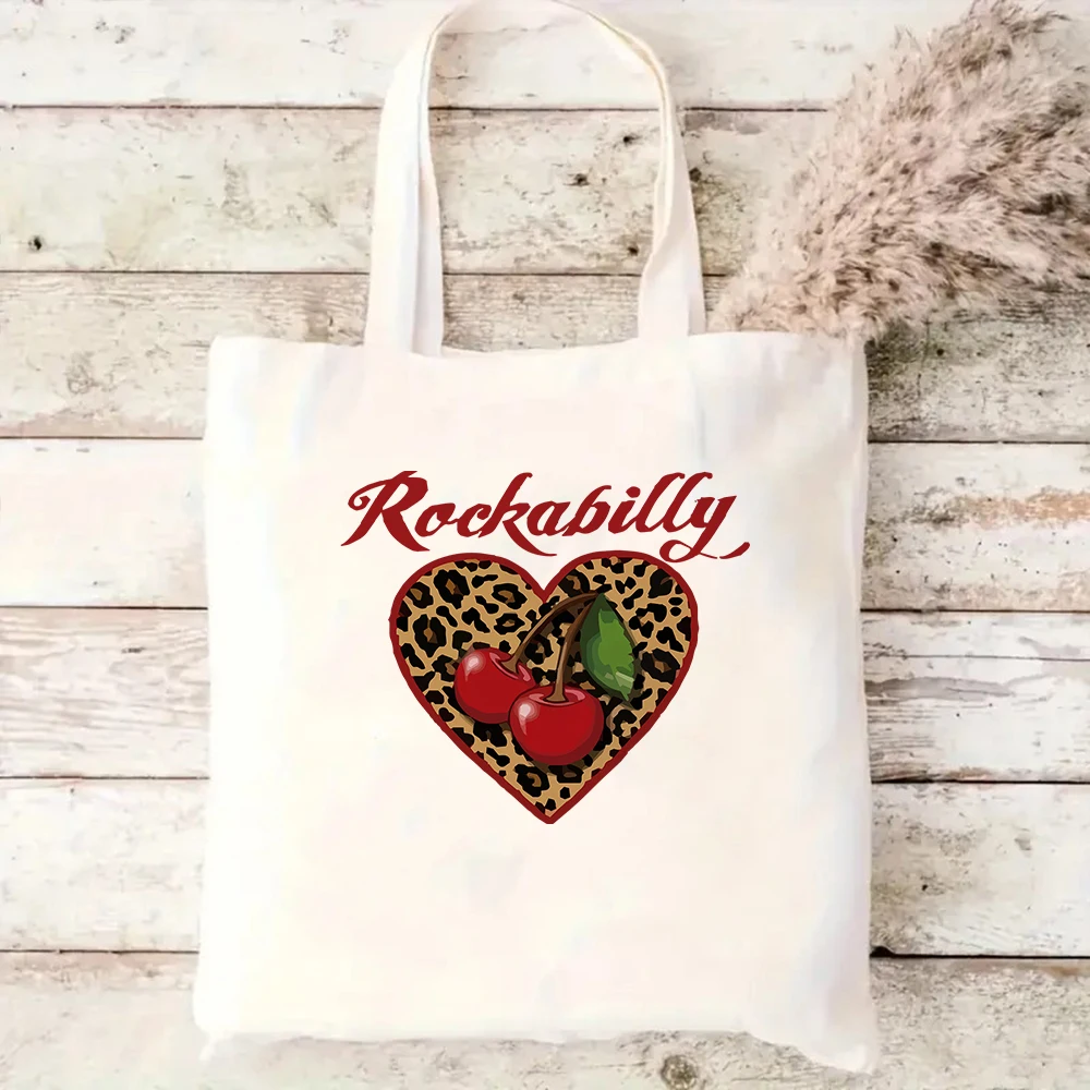 Rockabilly Cherry Leopard Canvas Tote Bag Vintage Style Shoulder Bag
Rockabilly Cherry Leopard Canvas Tote Bag Vintage Style Shoulder Bag