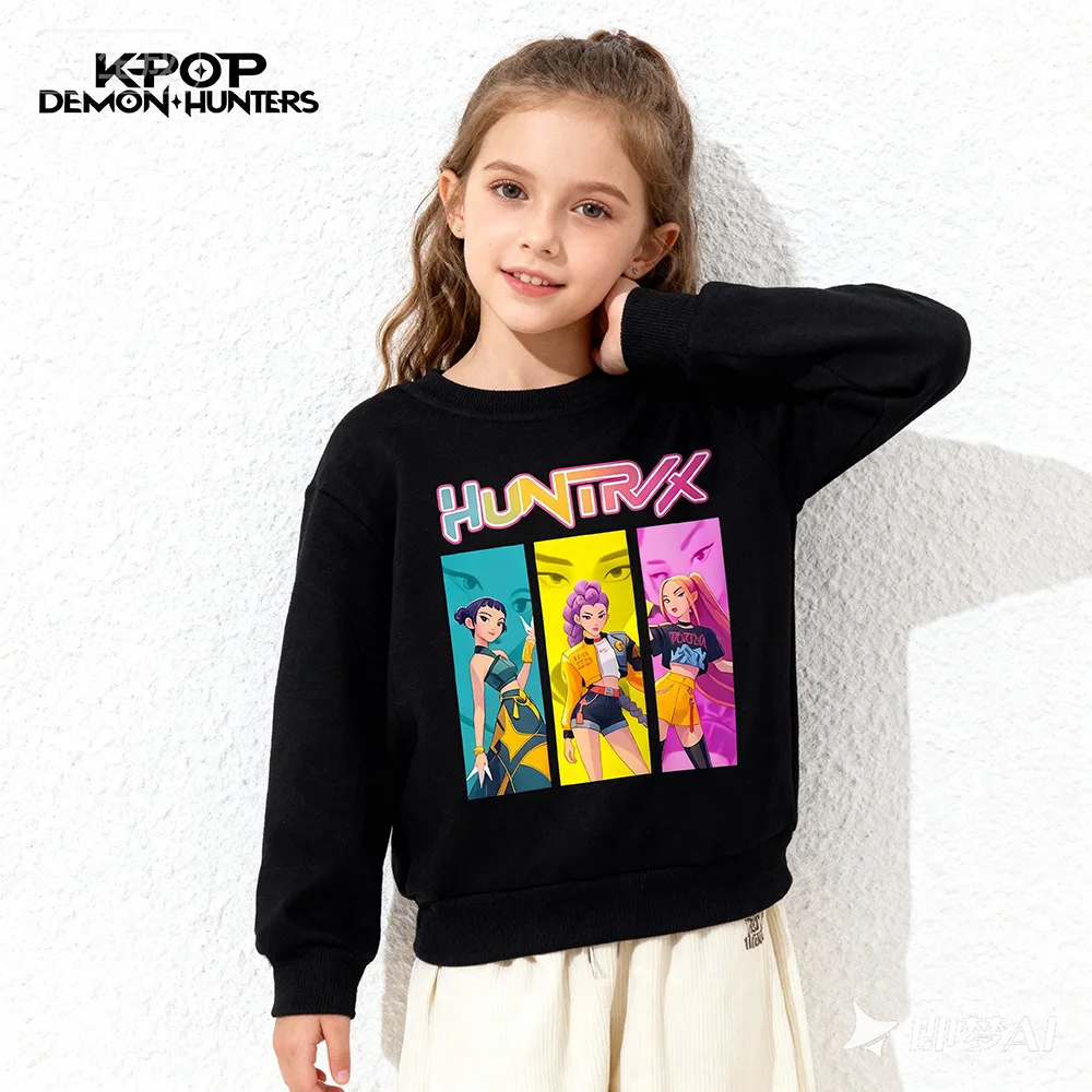 HUNTR/X Rumi Mira Zoey Jinu Celine pure cotton black Print Children Fashion Kids Tops Animated Movie KPop K-Pop: Demon Hunters
HUNTR/X Rumi Mira Zoey Jinu Celine pure cotton black Print Children Fashion Kids Tops Animated Movie KPop K-Pop: Demon Hunters